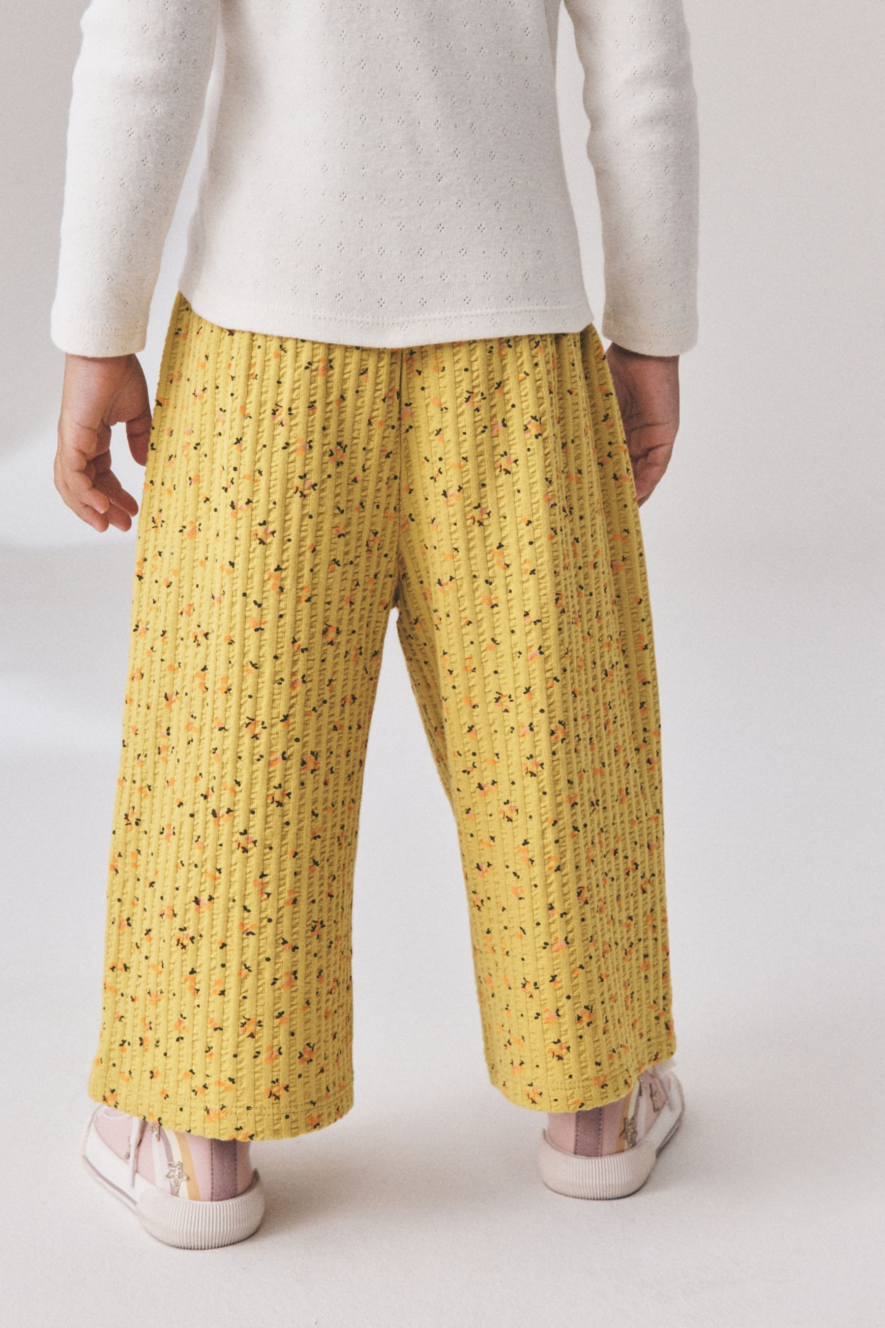 Next Palazzohose Strukturierte Hose mit weitem Bein (1-tlg) – Bild 2 von 5