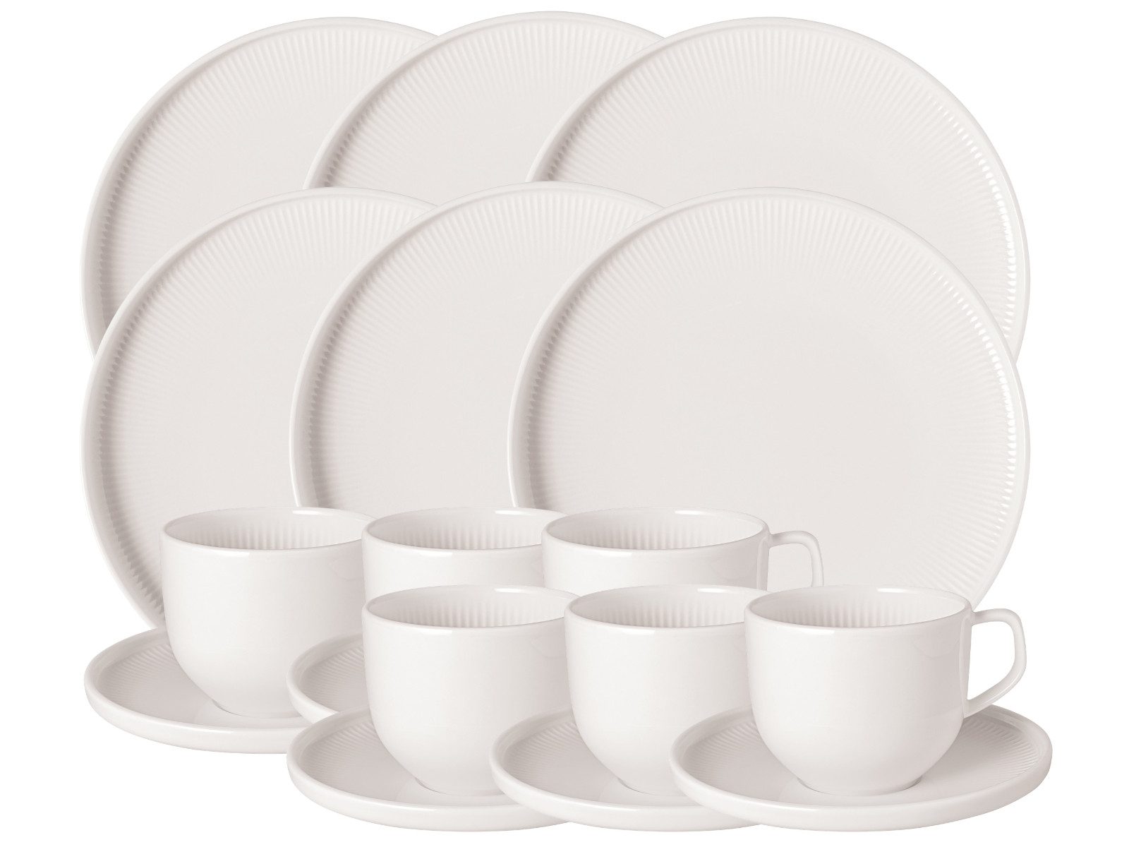 Villeroy & Boch Kaffeeservice Afina Kaffeeset 18tlg, Premium Bone Porcelain