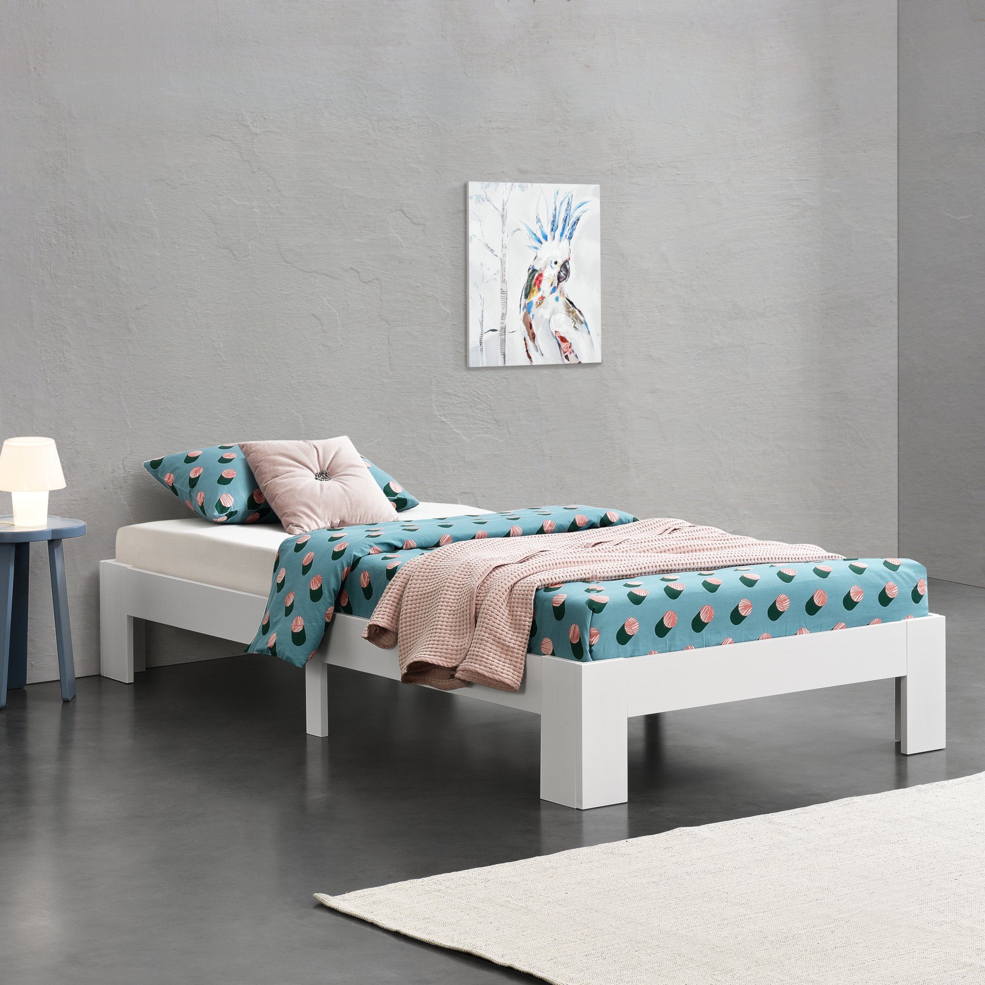 en.casa Holzbett, Raisio Einzelbett 120x200 cm günstig online kaufen