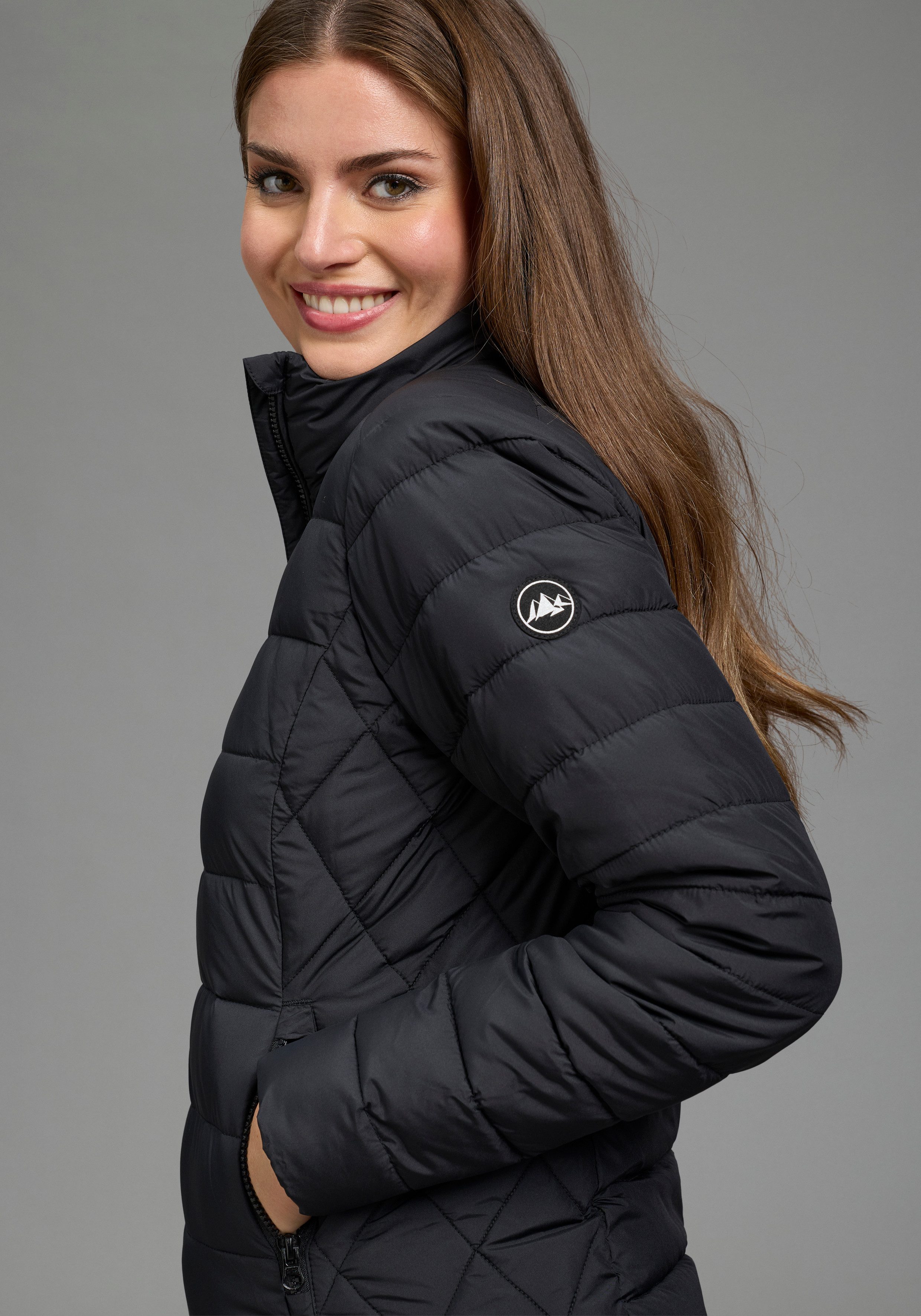 Polarino Steppjacke mit seitlichem Einsatz und Stehkragen leichte Übergangsjacke – Bild 3 von 5