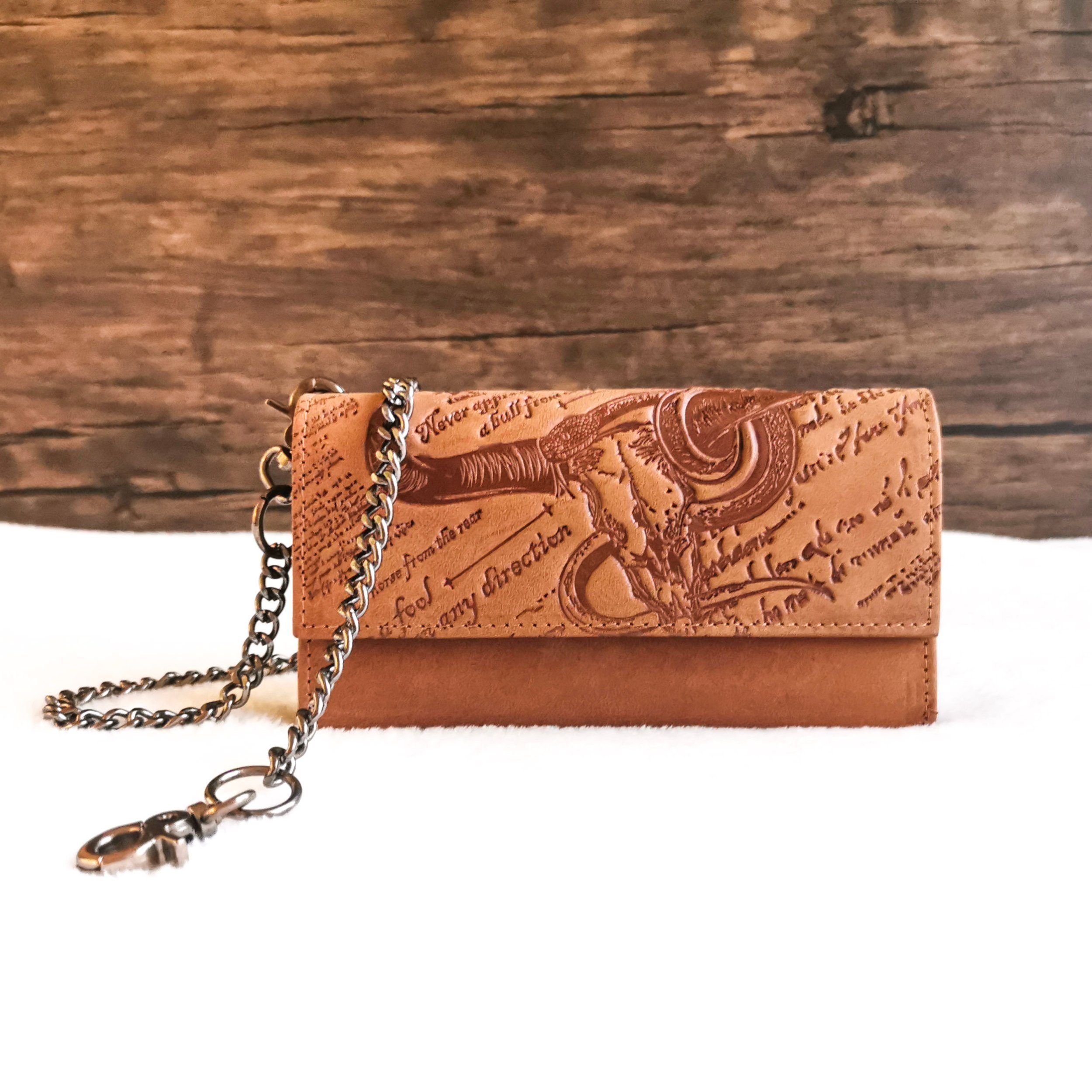 Landleder Geldbörse Bikerbörse Bull&Snake mit Kette, weiches Büffelleder günstig online kaufen