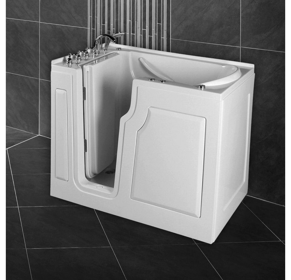 Thumbnail - DEKO VERTRIEB BAYERN Whirlpool-Badewanne Luxus Tür Seniorenbadewanne S1 Whirlpool Senioren Badewanne 122x71cm M