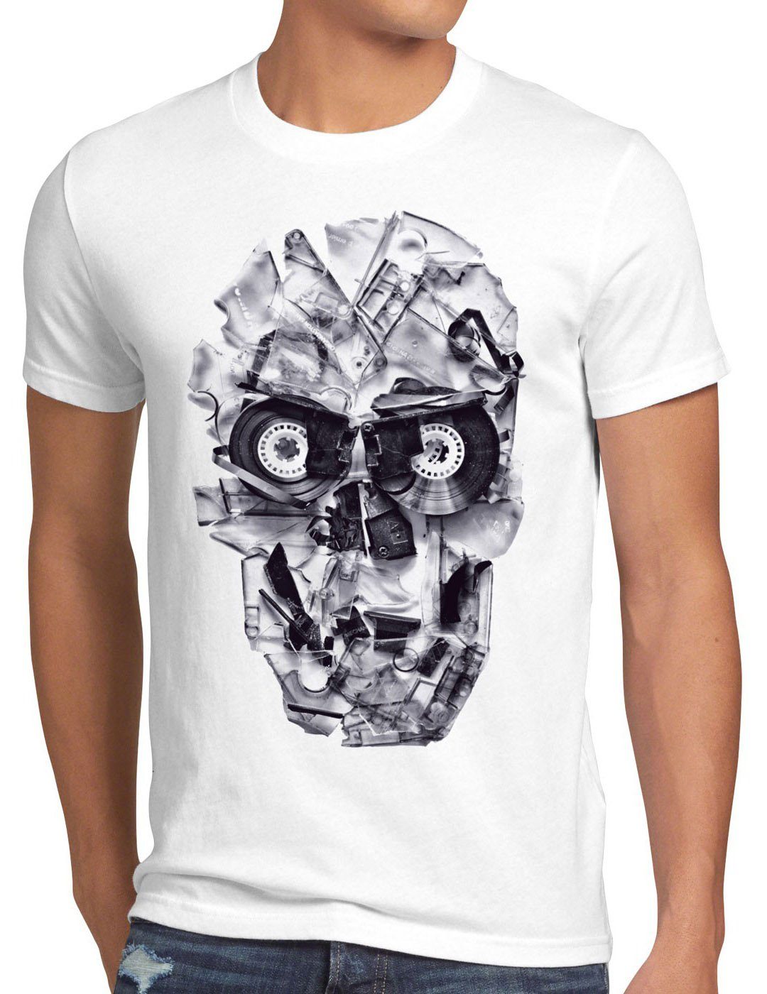 style3 T-Shirt DJ Totenkopf tape kassette günstig online kaufen