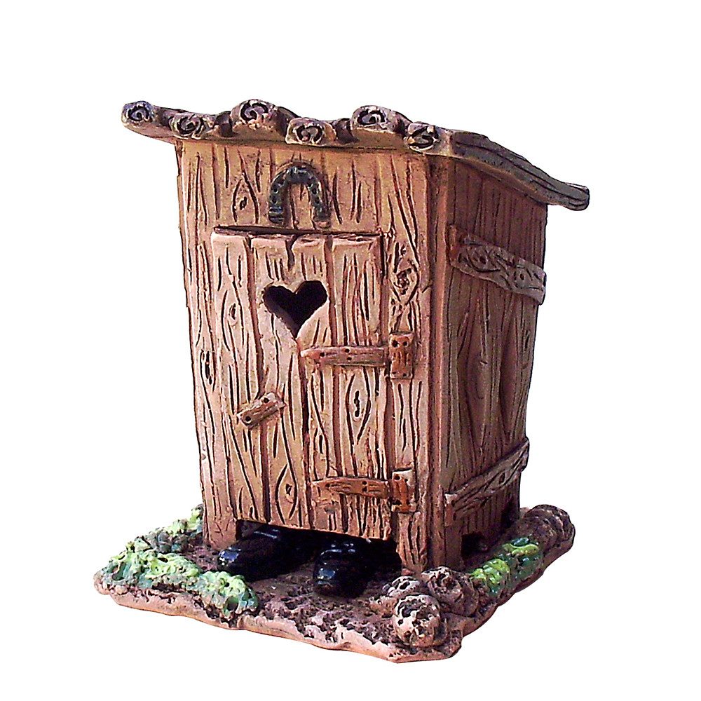 SIGRO GmbH Räucherhaus Keramik Räucherhaus "Stilles Örtchen" 7,5 x 7 x 9,5 cm, Hand-Art Keramik