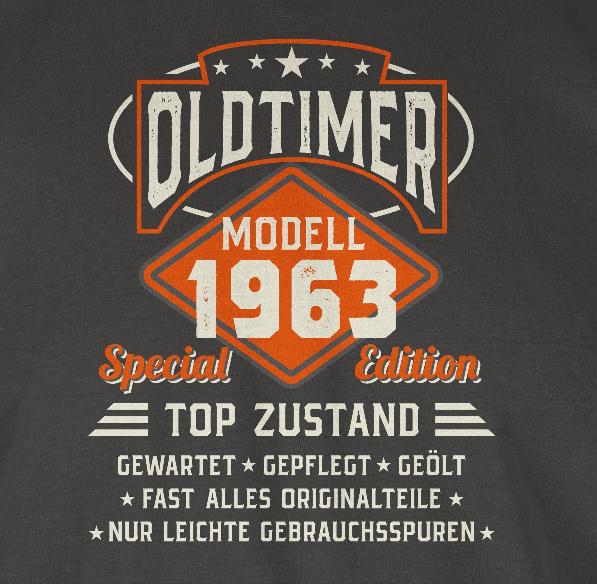 60. T-Shirt 03 Modell Dunkelgrau Geburtstag Shirtracer Oldtimer 1963