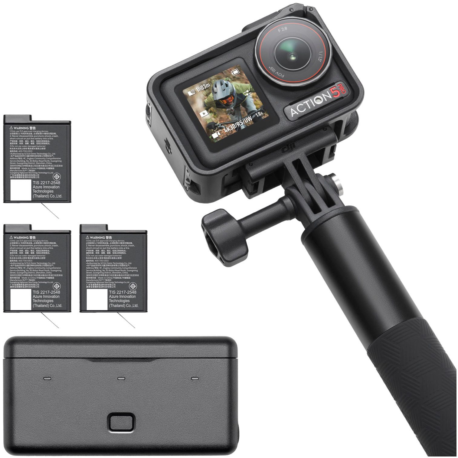 DJI Osmo Action 5 Pro Adventure Combo Action Cam (4K Ultra HD, WLAN (Wi-Fi), Bluetooth)