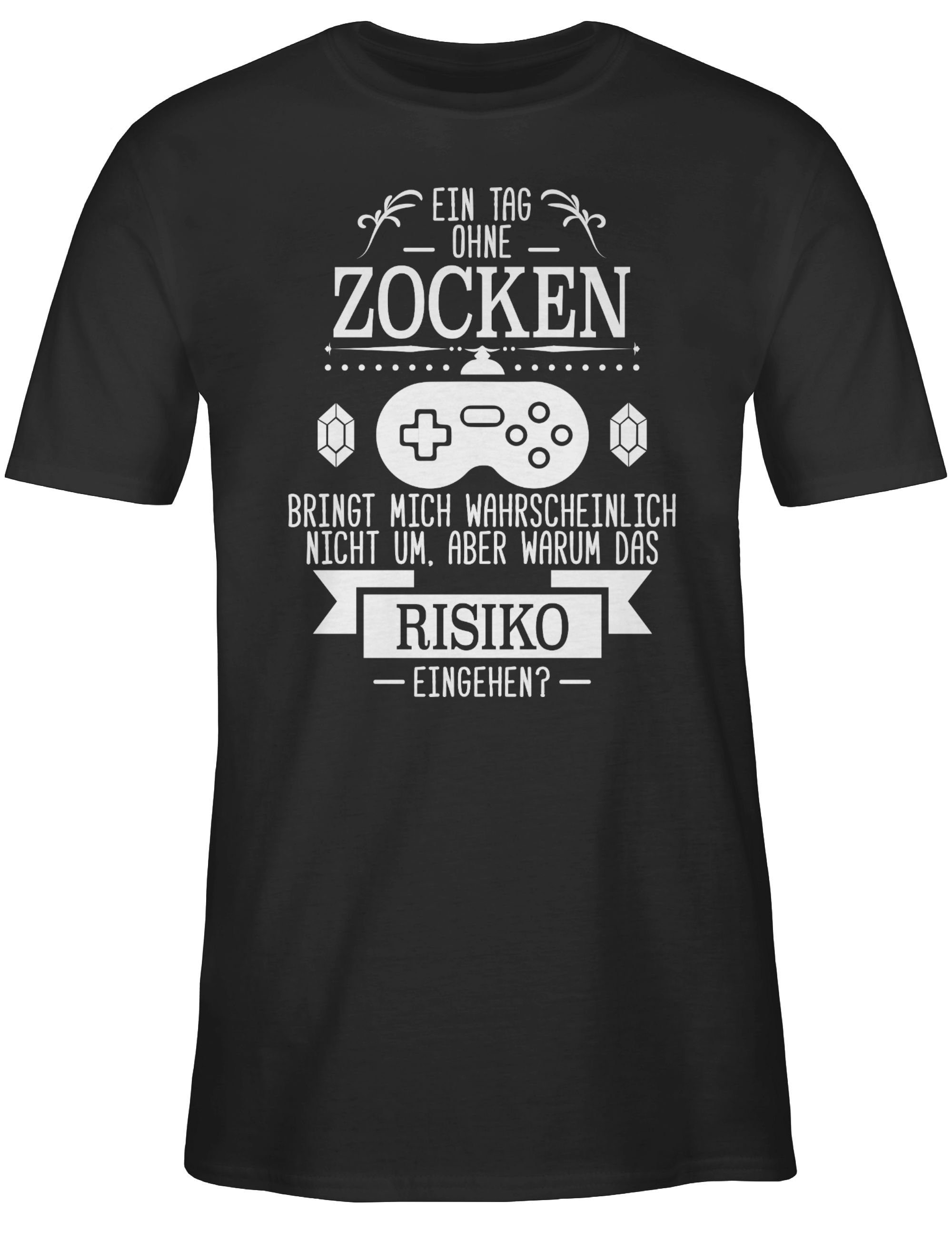 Shirtracer T-Shirt Ein Tag Nerd ohne Schwarz Geschenke 1 Zocken