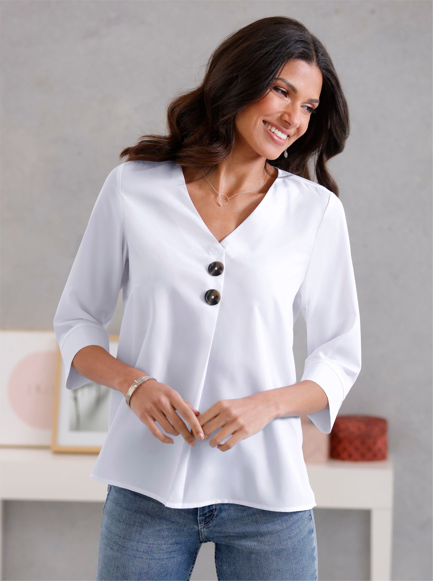 Klassische Bluse Schlupfbluse