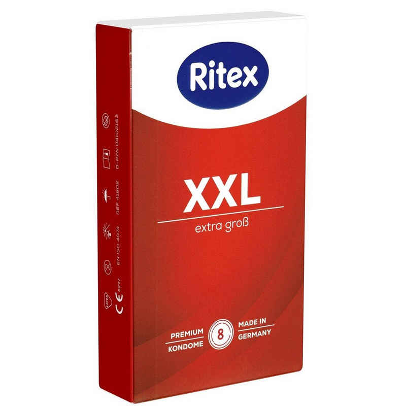 Ritex XXL-Kondome «XXL» Extra Gross Packung mit, 8 St., hochelastische Kondome für große Größen