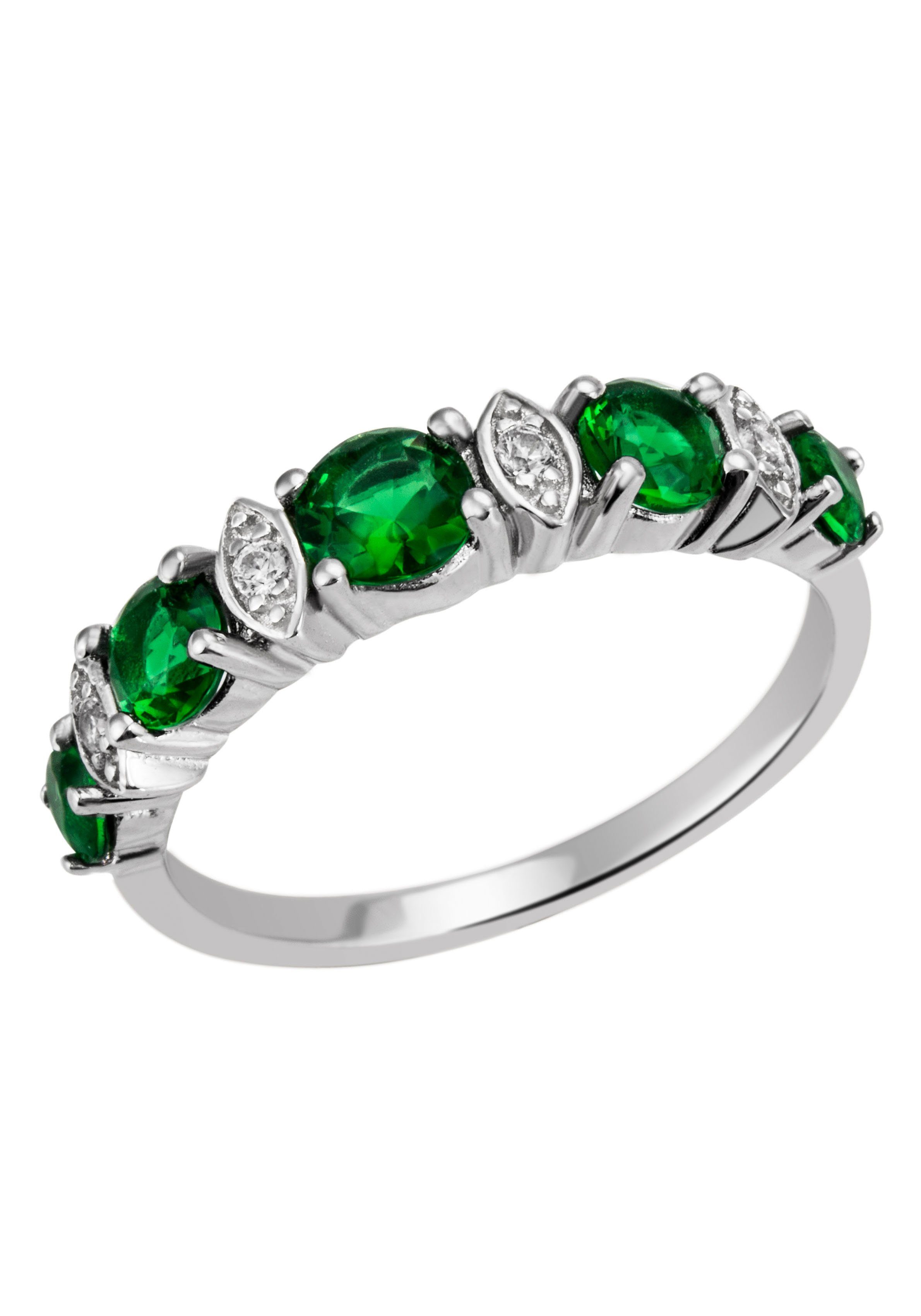 Fingerring Schmuck Geschenk Silber 925 Silberring grün