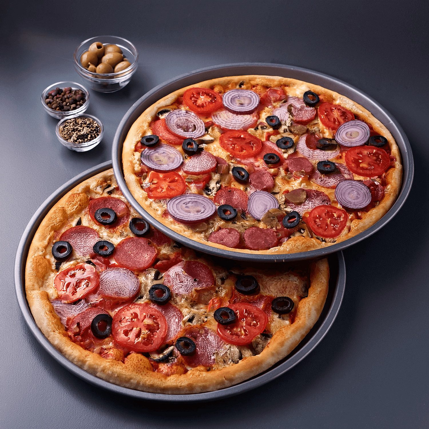 Morleos Pizzablech 4x Pizzableche Ø 32 cm rund, gelochtes Pizzabackblech, (4-St)