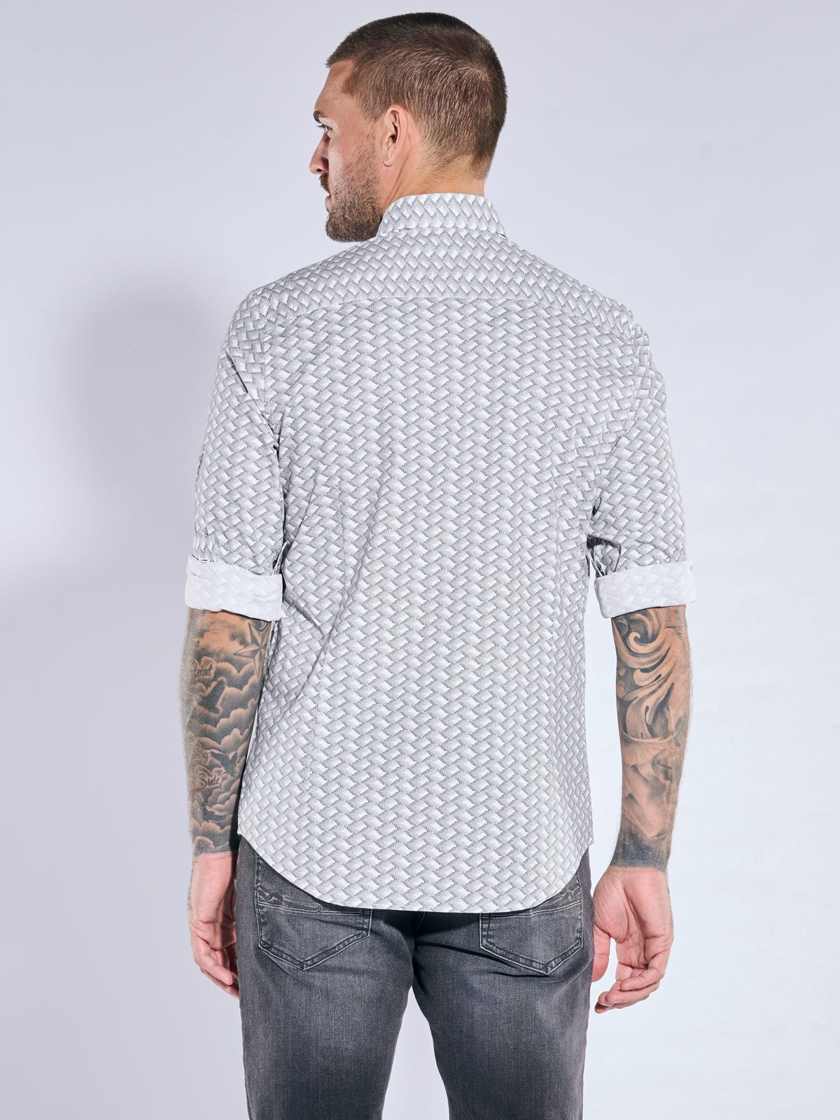 emilio adani Langarmhemd emilio adani Herren Hemd langarm, Grau