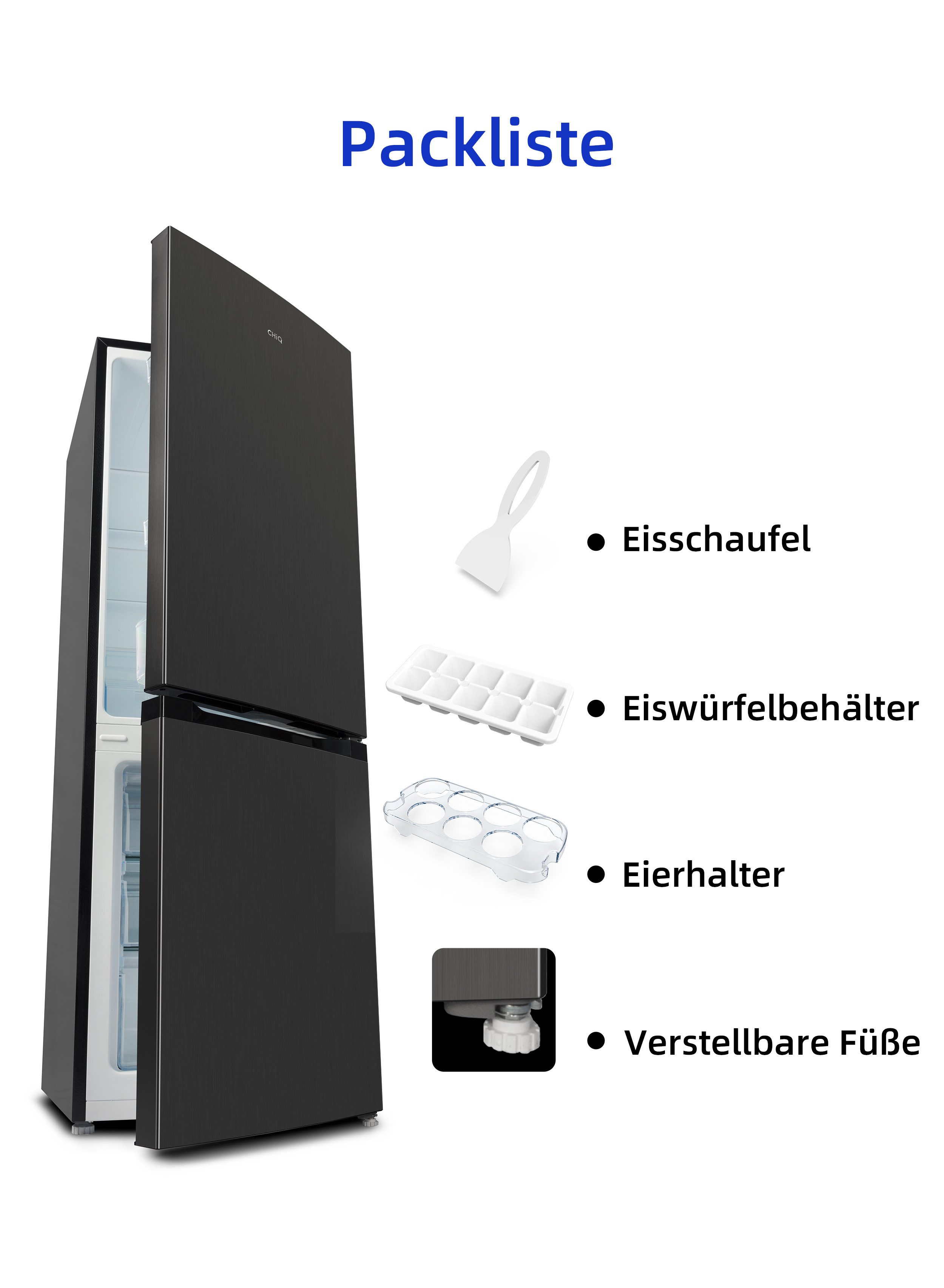 CHiQ Kühl-/Gefrierkombination CBM157LC, 144 cm hoch, 47.4 cm breit, 157L EEK C Kühlschrank,12 Jahre Garantie*, 121kWh/Jahr