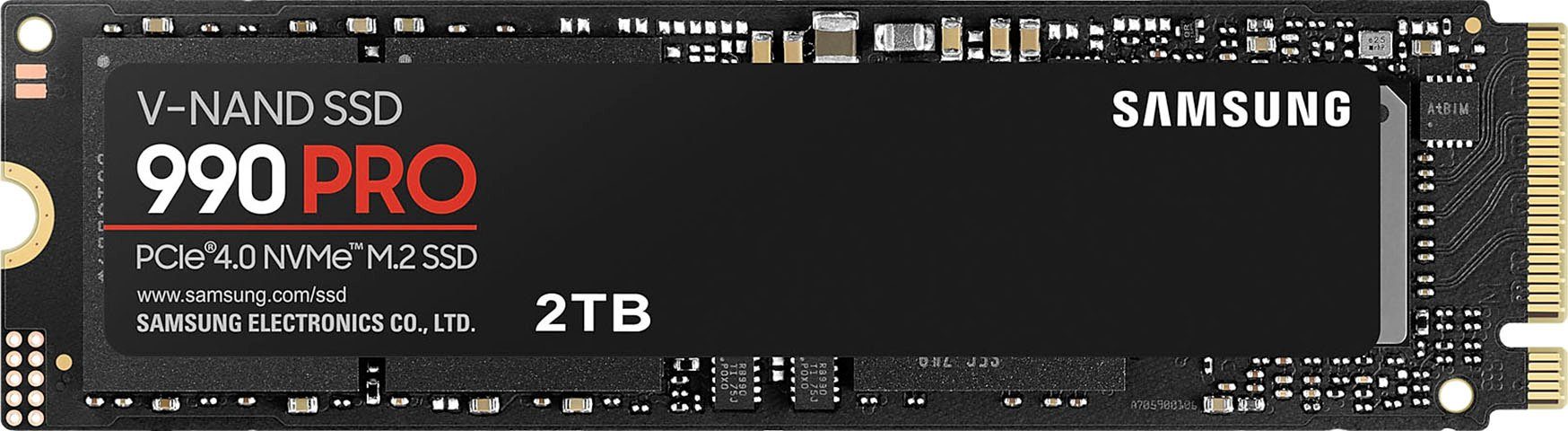 Samsung 990 PRO NVMe™ M.2 interne SSD (2 TB) 7450 MB/S Lesegeschwindigkeit, 6900 MB/S Schreibgeschwindigkeit