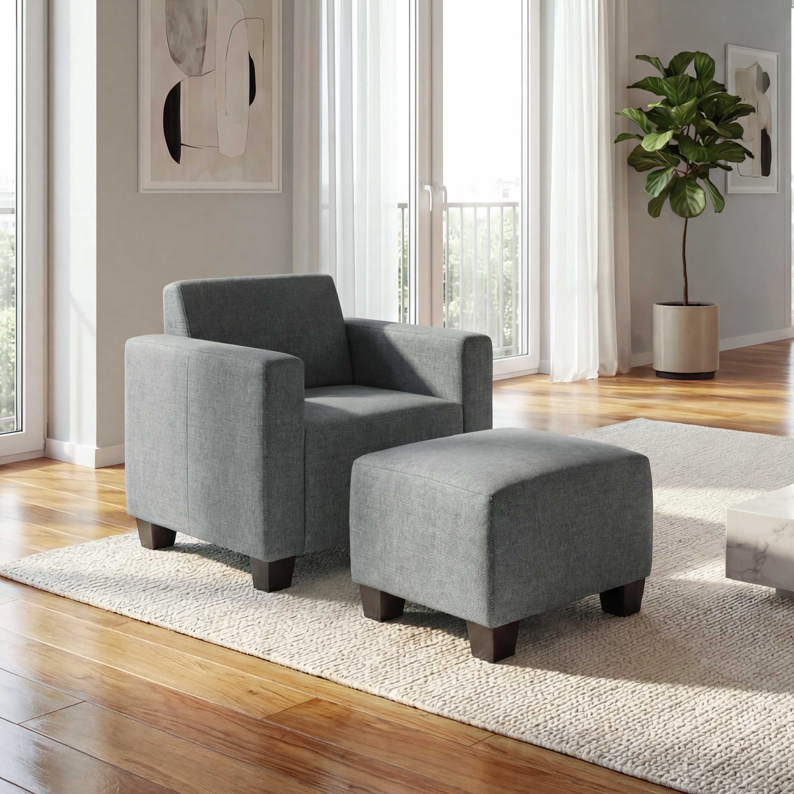 MCW Sessel Moncalieri-S-O (2-St), Moderner Lounge-Stil Sitzpolsterung, Abgerundete Ecken und Kanten