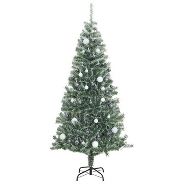 vidaXL Künstlicher Weihnachtsbaum Künstlicher Weihnachtsbaum 300 LEDs Kugeln Beschneit 210 cm