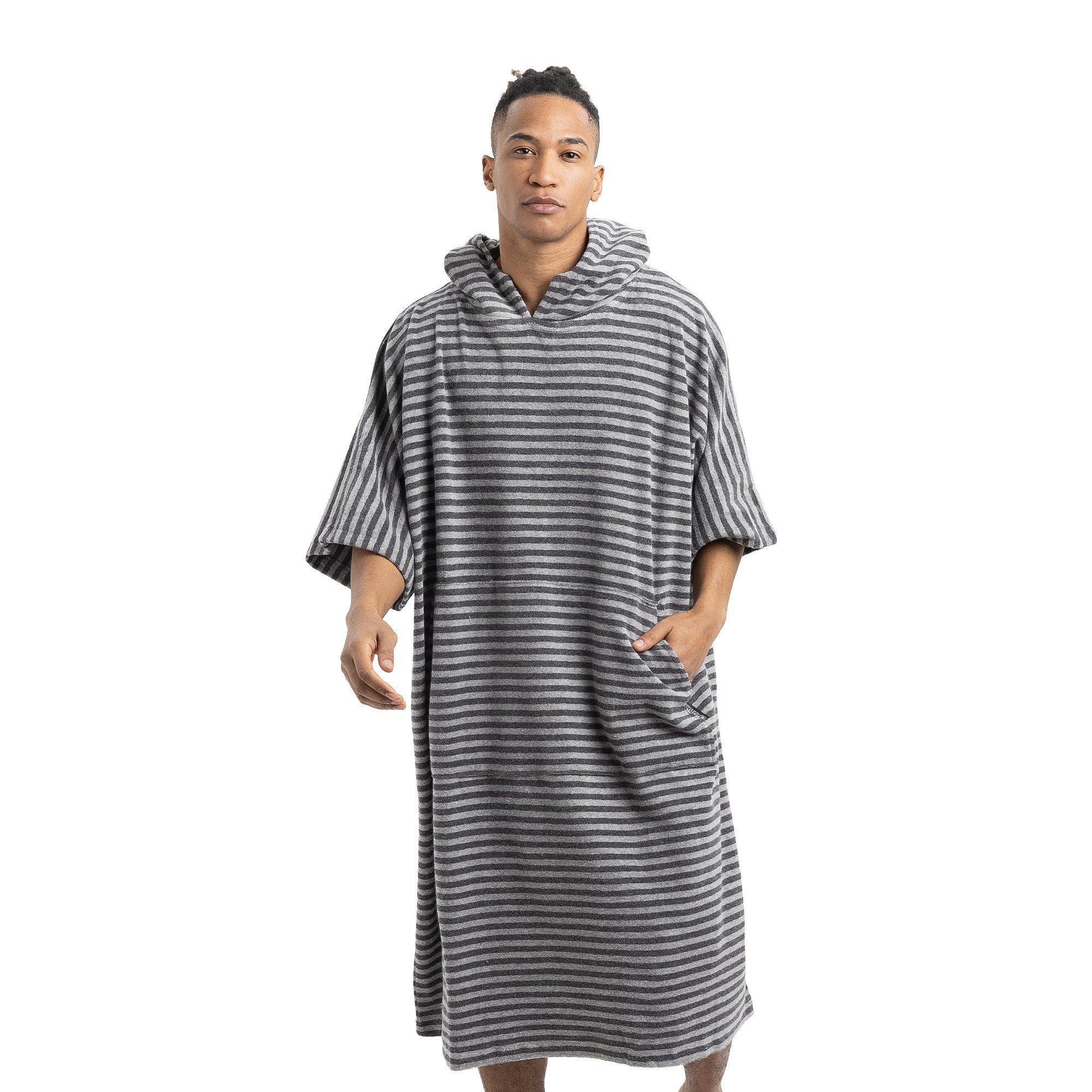 HOMELEVEL Bademantel Badeponcho Unisex aus Baumwolle günstig online kaufen