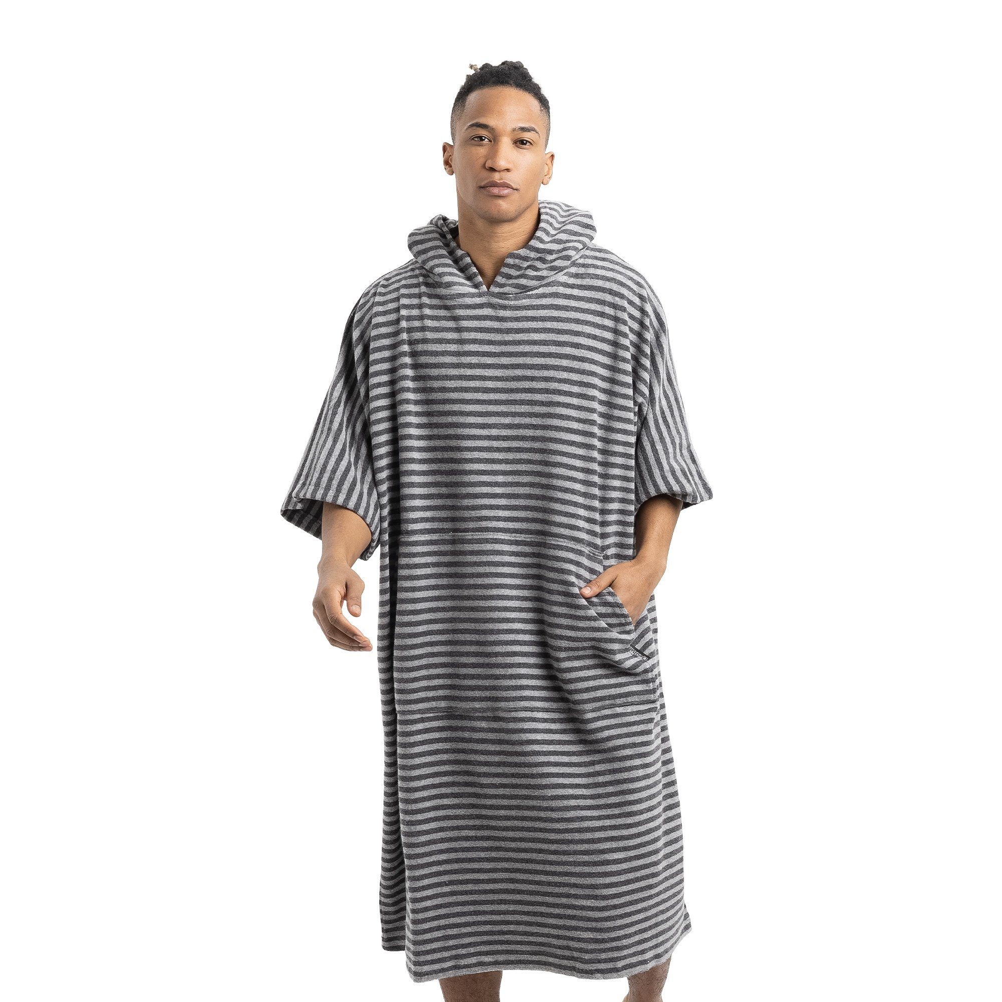 Unisex-Bademantel HOMELEVEL Kapuze, Unisex aus Erwachsene Baumwolle & Baumwolle für Badeponcho mit Polyester