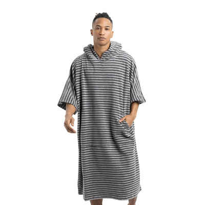 HOMELEVEL Unisex-Bademantel Badeponcho Unisex aus Baumwolle & Polyester für Erwachsene mit Kapuze, Baumwolle