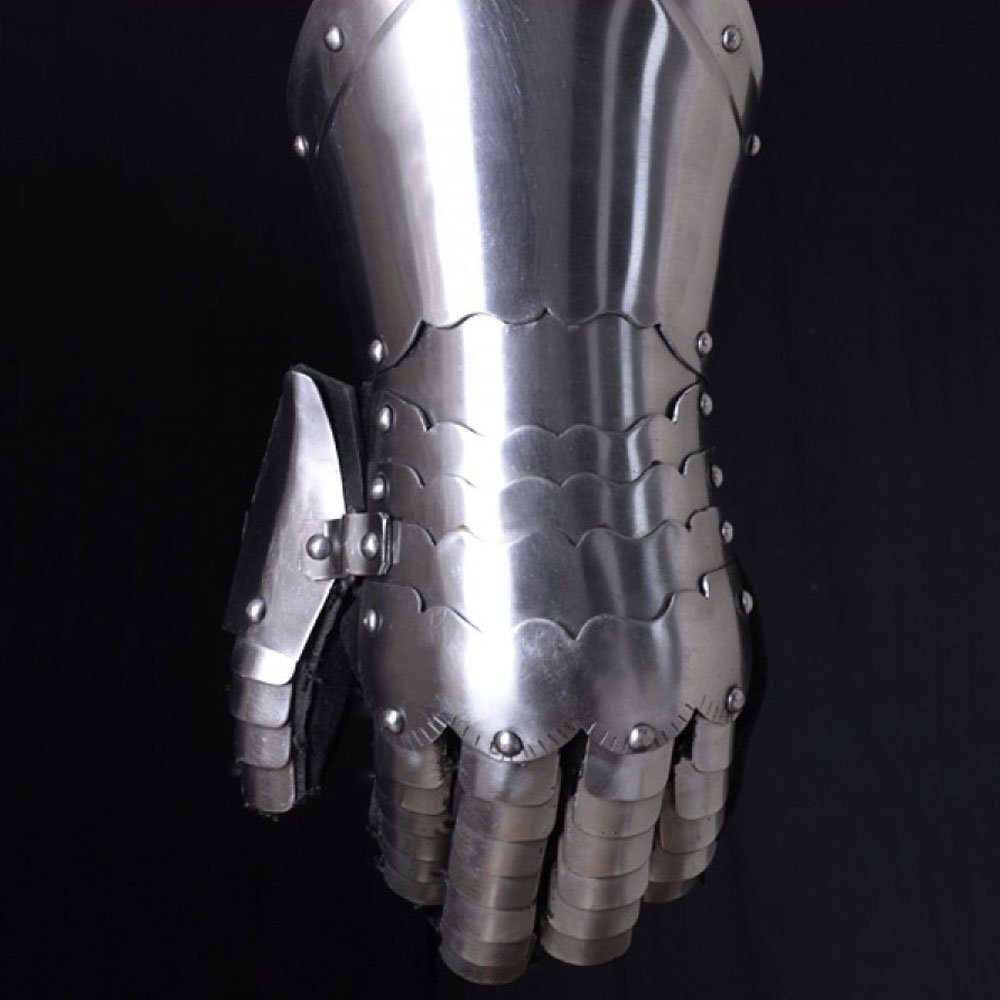 Ritter-Kostüm 1 Paar Plattenhandschuhe, 1,3mm Stahl