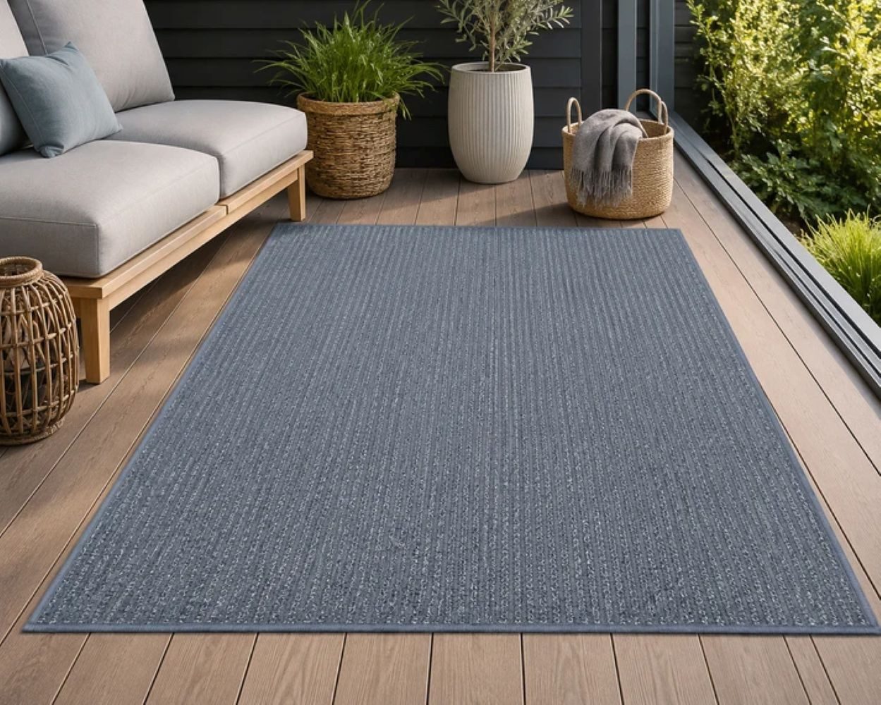 Schweng Outdoorteppich Outdoorteppich 160 × 200 cm – stilvoller Komfort für Terrasse & Balkon