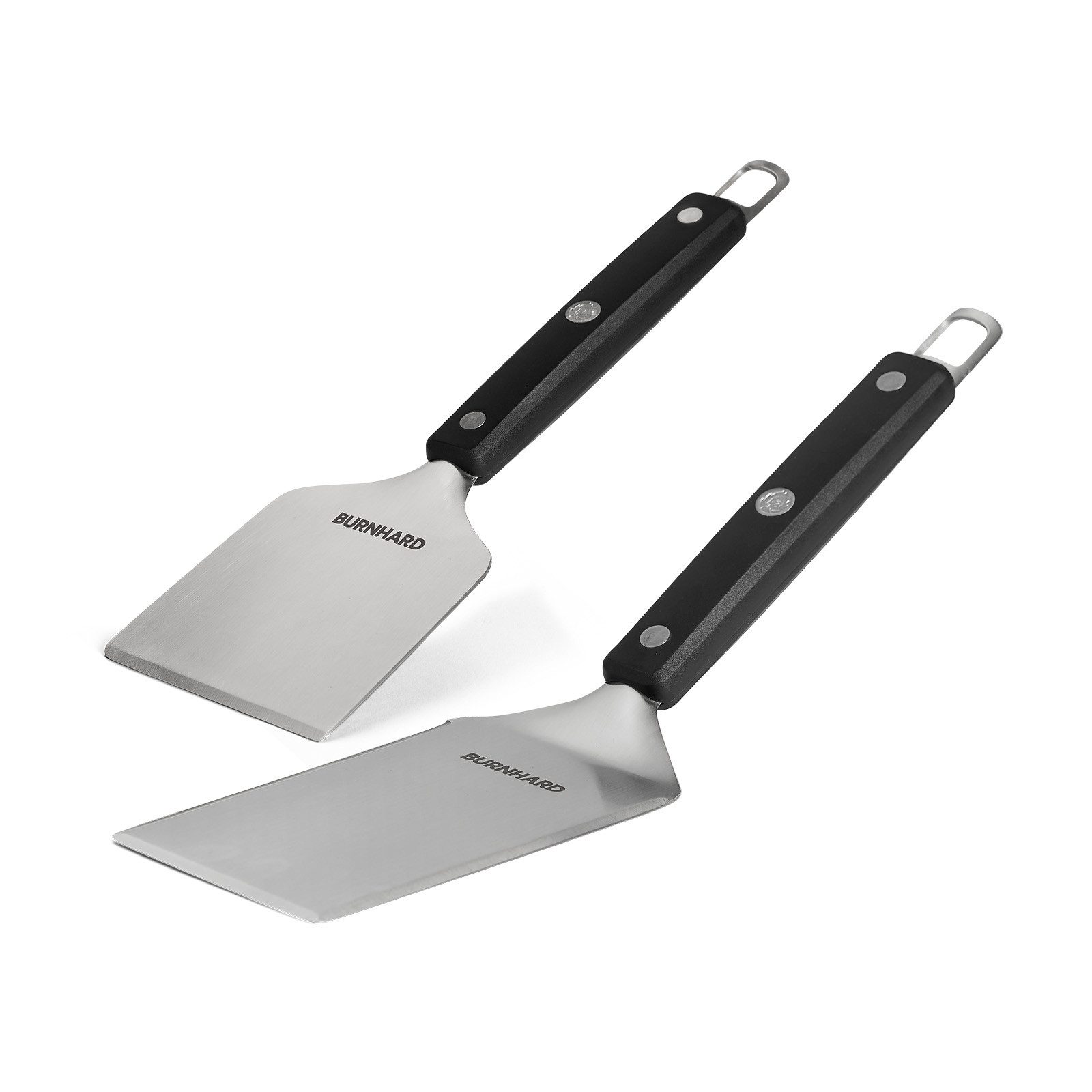 BURNHARD Столовые приборы для барбекю-Set, (BURNHARD Grillspachtel und Grillschaber, Set 2-tlg. mit Burgerwender, Grillwerkzeug aus Edelstahl, BBQ-Tools für Planchas und Тарелки гриль, Planchaspachtel, 2 tlg), Grillspachtel und Grillschaber Edelstahl für Тарелки гриль