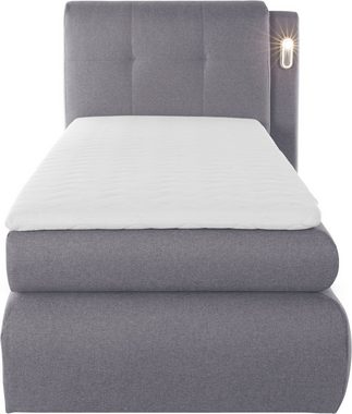 COLLECTION AB Boxspringbett Borna, inklusive Bettkasten, LED-Beleuchtung und Topper