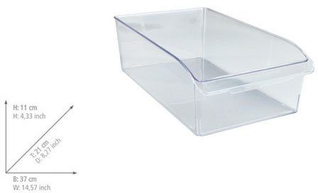 WENKO Organizer L, für Vorräte, passend für Küchenschrank und -regal, PET, transparent