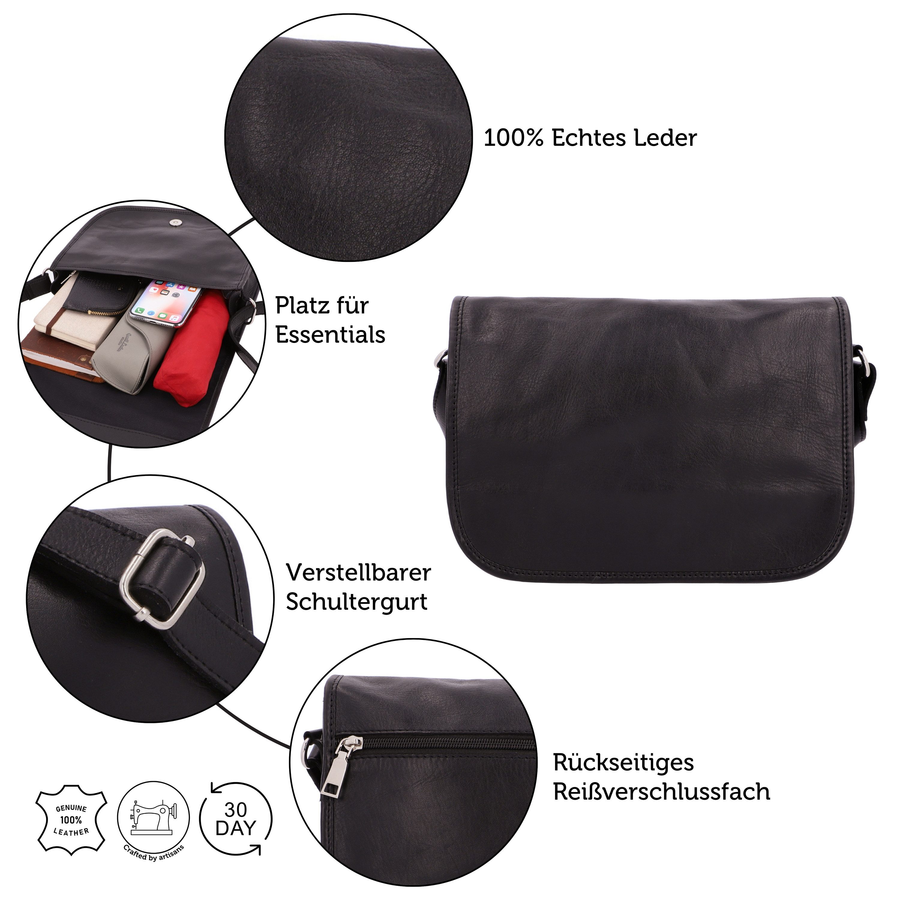 Gusti Leder Handtasche Gusti Leder Umhängetasche Taylor 9,7" (1-tlg)