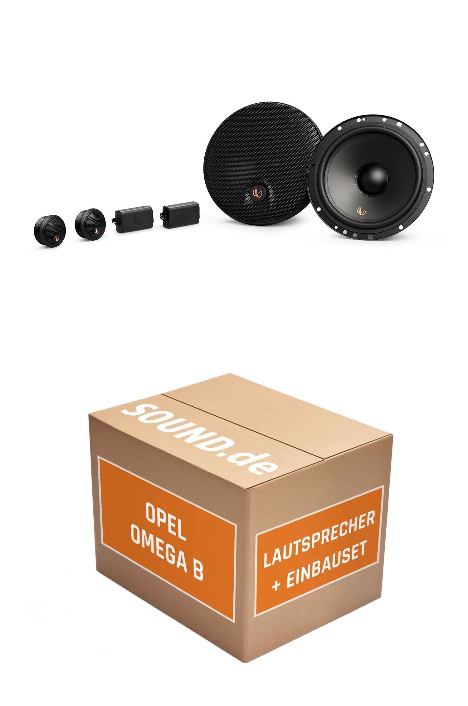 JUST SOUND best choice for caraudio Lautsprecher Boxen Einbauset Infinity Alpha 603C Opel Omega B2 Auto-Lautsprecher (90 W)