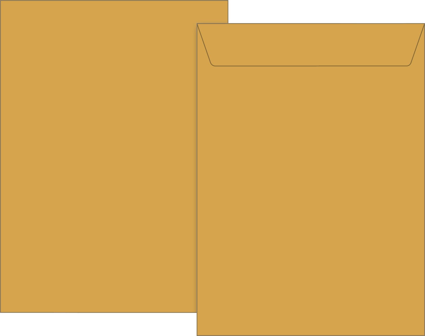 Baier & Schneider Versandtasche Versandtaschen B4 aus Natron-Kraftpapier 10 Stück, gummierte Klappe