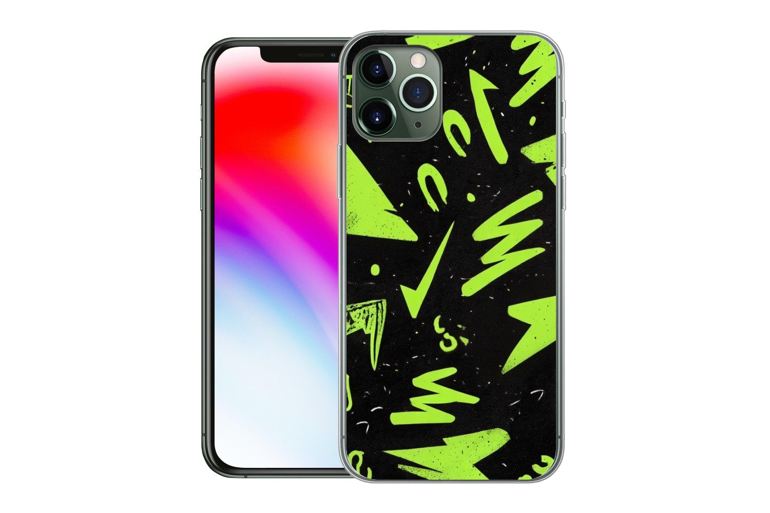MuchoWow Handyhülle für Apple iPhone 11 Pro Spiele - Formen - Pfeile - Abstrakt - Schwarz, Smartphone-Bumper, Print, Handy Schutzhülle Dünn