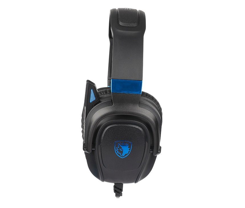 Sades Zpower SA-732 Gaming Headset, schwarz/blau, USB, kabelgebunden Gaming-Headset (Stereo, Over Ear, PC, PST, XBox, Nintendo Switch, VR, Phone)