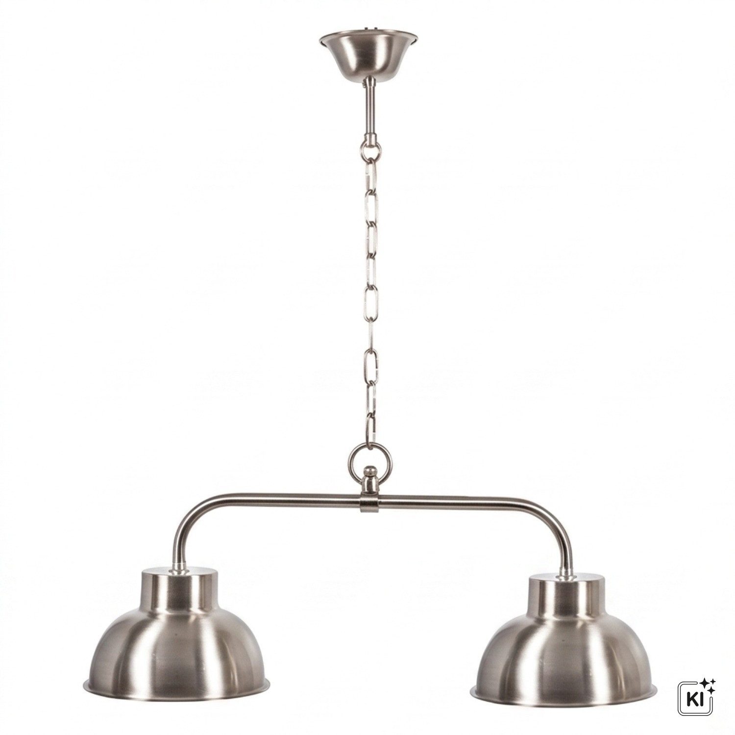 Licht-Erlebnisse Pendelleuchte ARTEMIS, ohne Leuchtmittel, Hängelampe Messing massiv in Nickel Esszimmer Esstisch