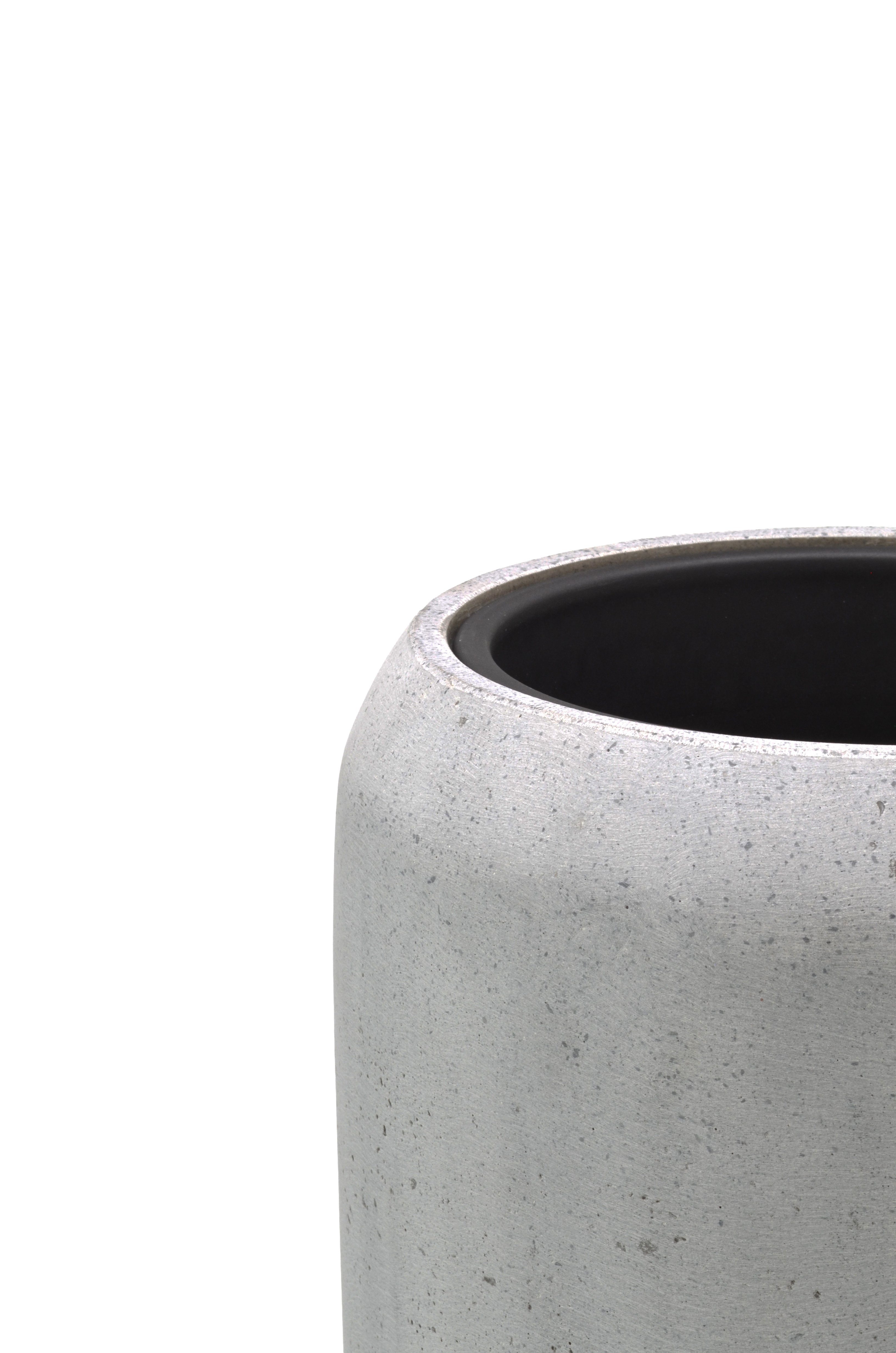 Flingora Bodenvase Cleo, mit Einsatz - Fiberglas - Indoor & Outdoor - Zementgrau - Höhe 51 cm