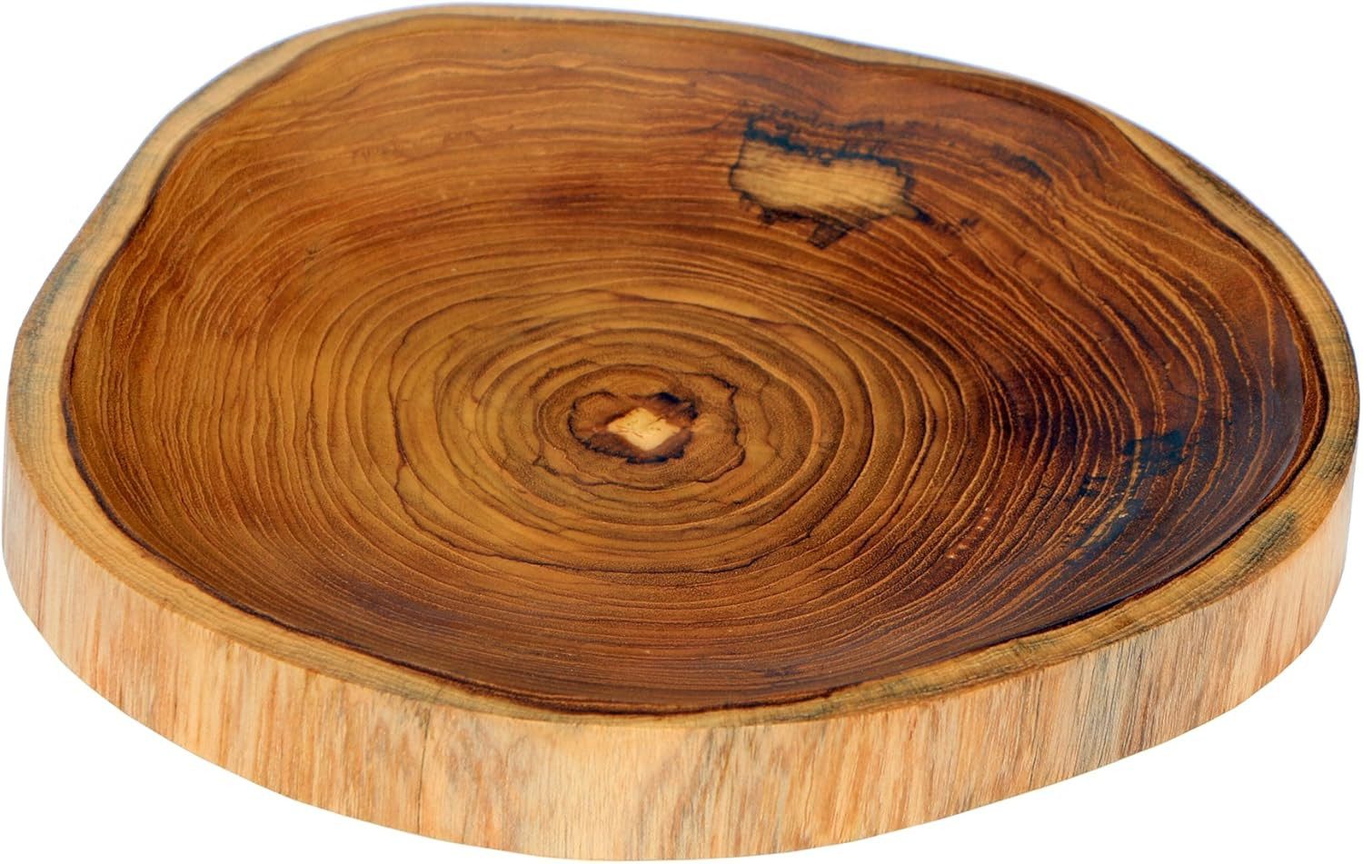 Wogeka Dekoschale Holzteller rustikal Holzschale Teakholz günstig online kaufen
