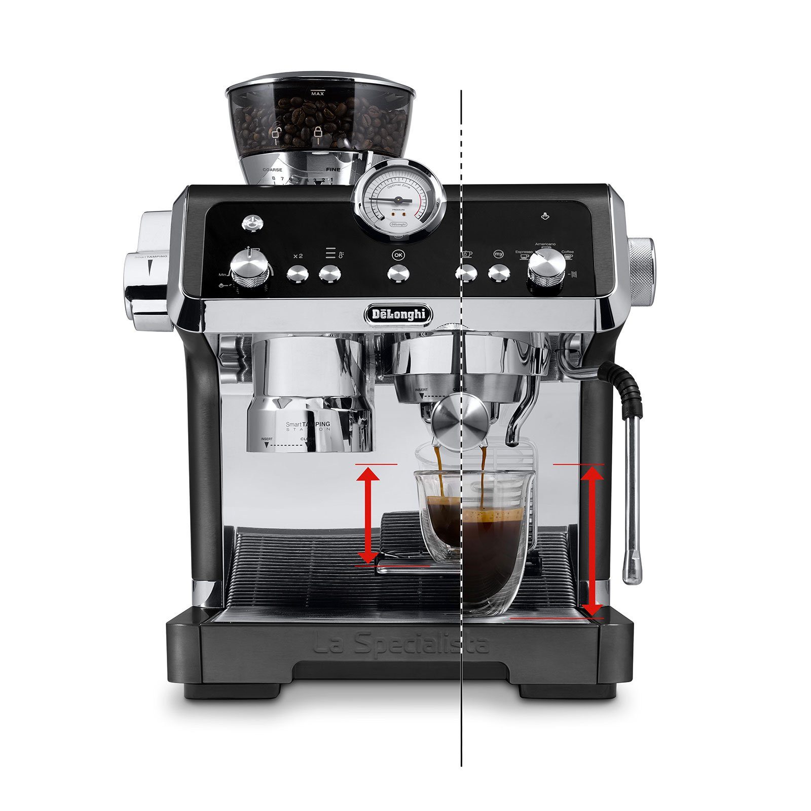 De'Longhi Siebträgermaschine EC 9355.BM La Station Prestigio, Specialist Smart-Tamping