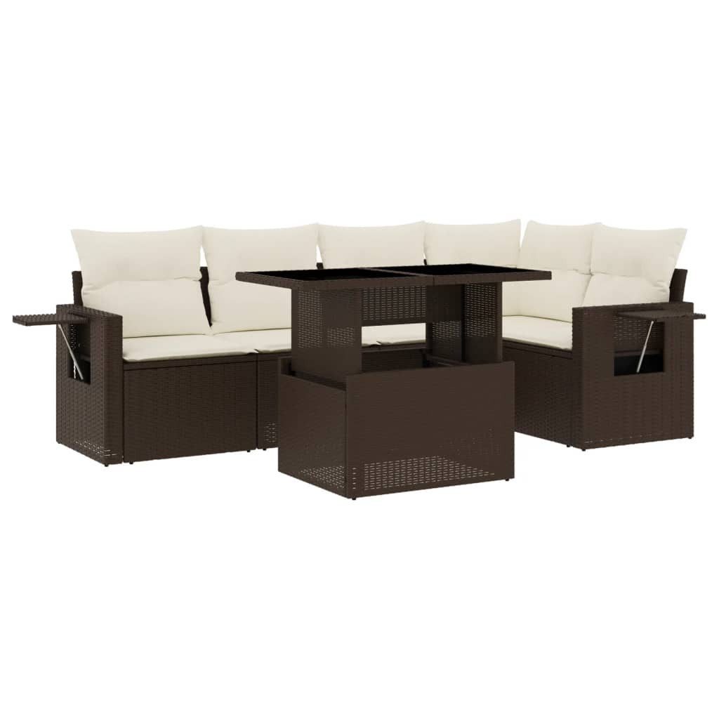 vidaXL Gartenlounge-Set 6-tlg. Garten-Sofagarnitur mit Kissen günstig online kaufen
