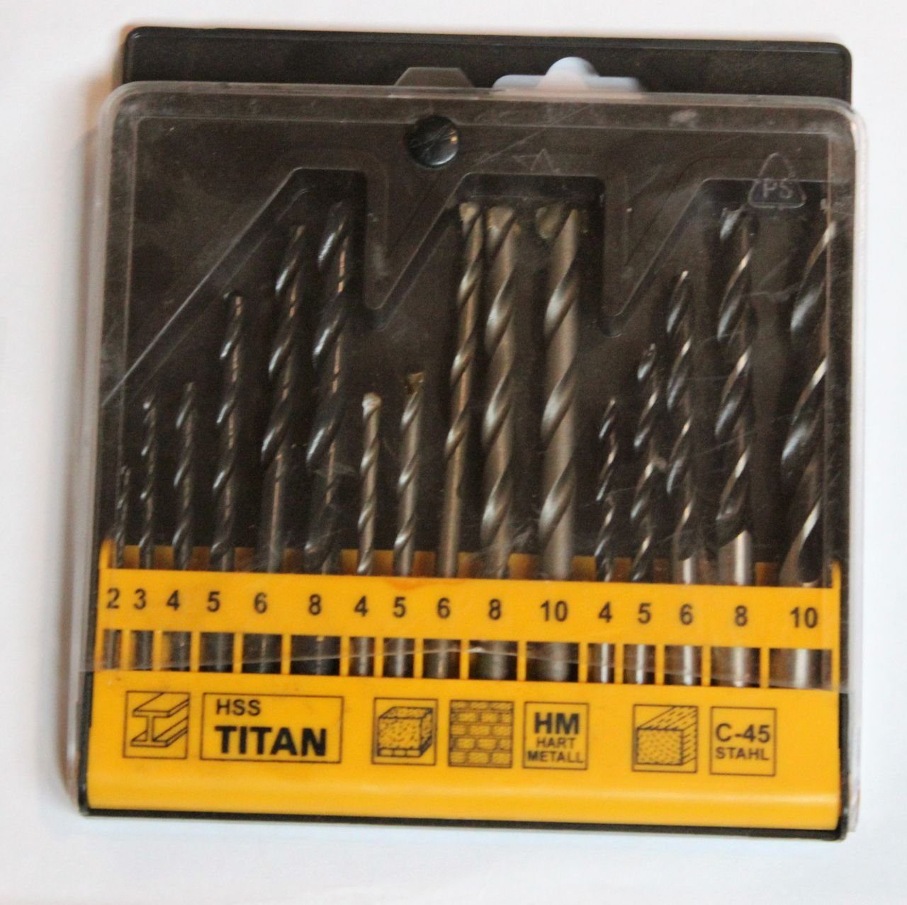 myMAW Дрельsatz HSS Titan Дрель Satz 16-teilig 2-10 mm Bohren Metall Holz Hartm…