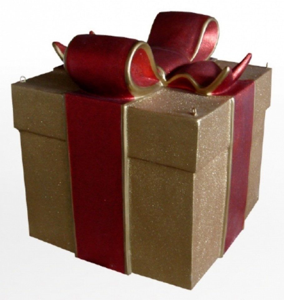 Walt-Deko Dekofigur Weihnachtsgeschenk mit Schleife