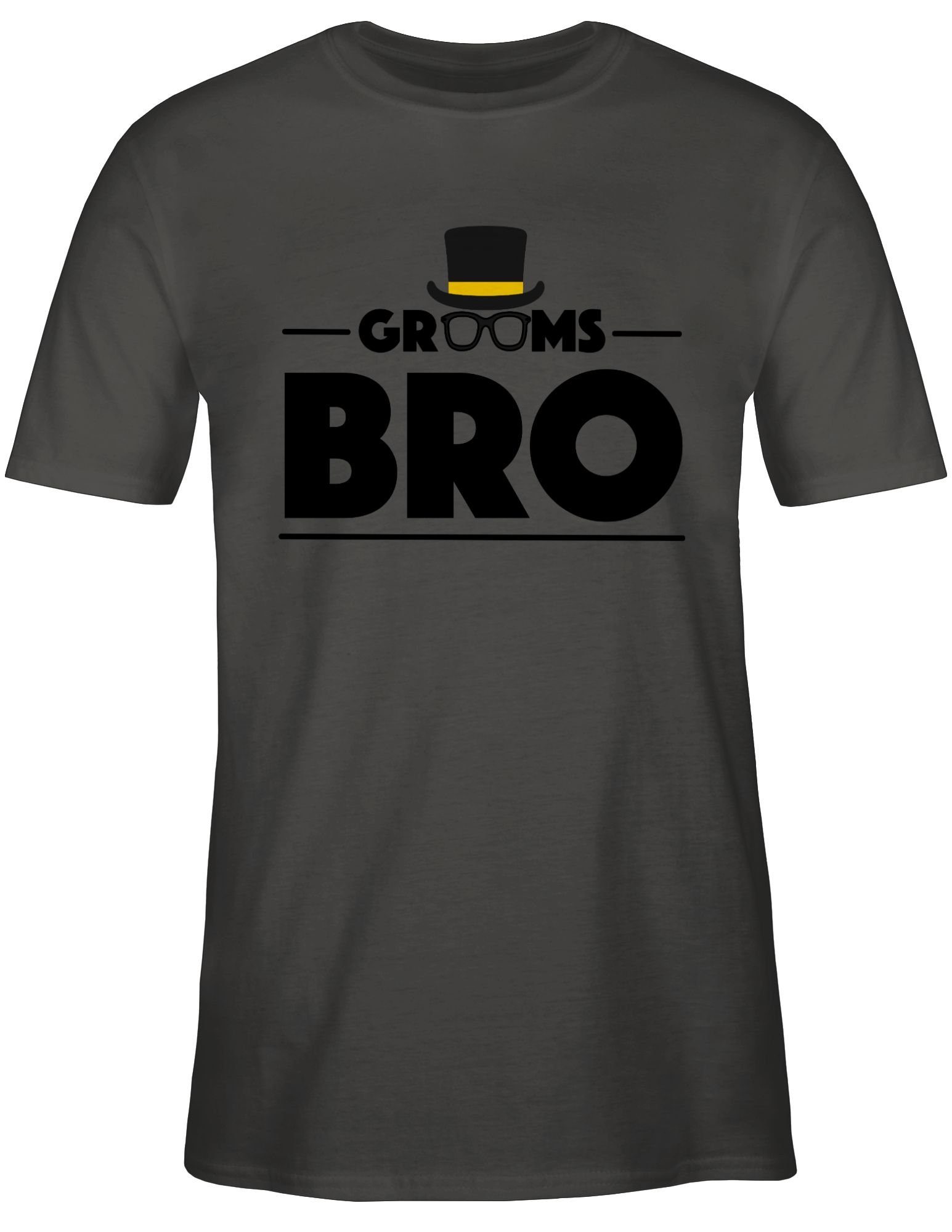 Shirtracer T-Shirt Grooms Bro Dunkelgrau 1 JGA Männer