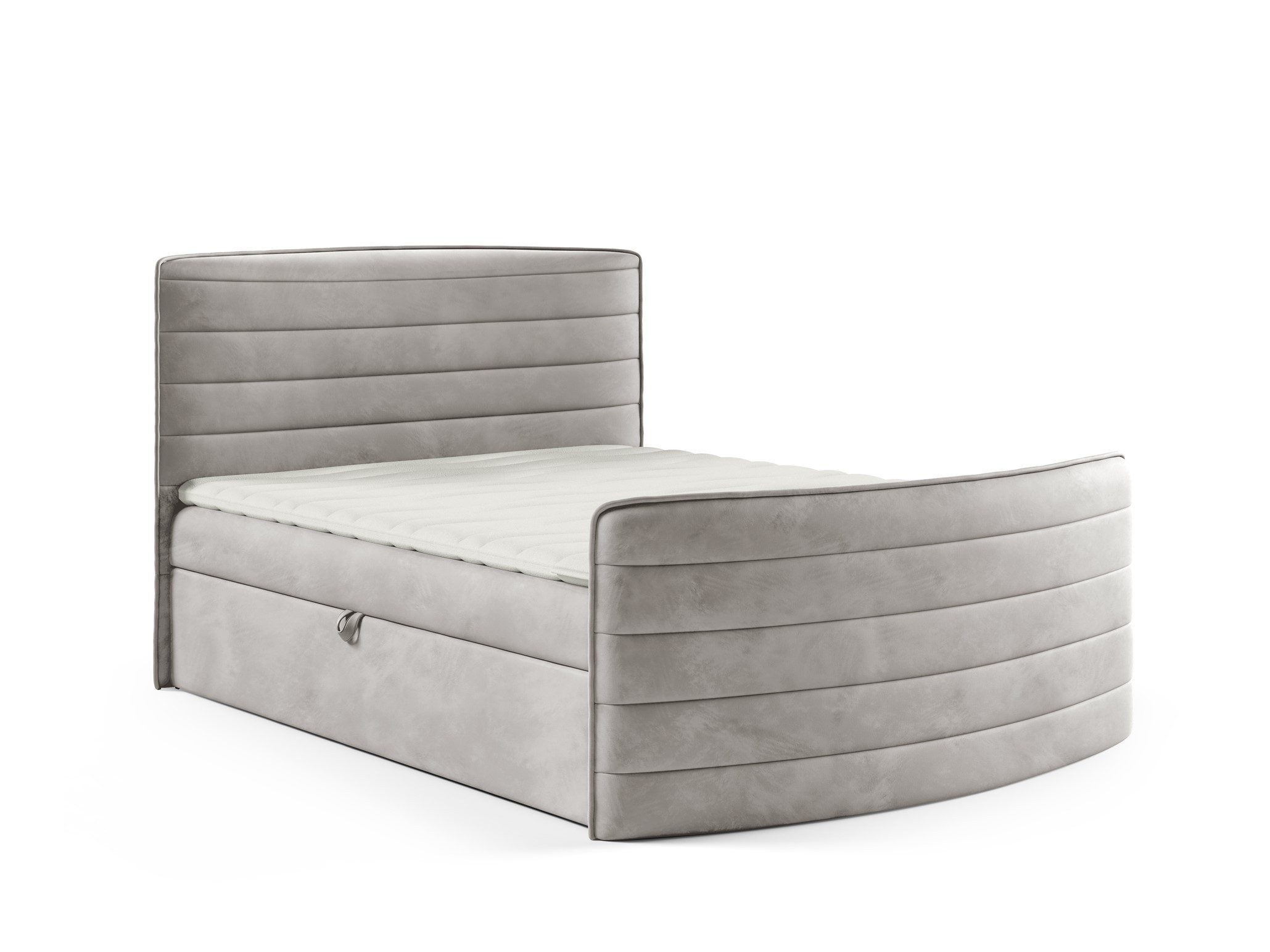 Fun Möbel Boxbett Schlafzimmerbett AMBRA in Stoff Elisa Velvet (inkl. Topper), inkl. Bettkästen