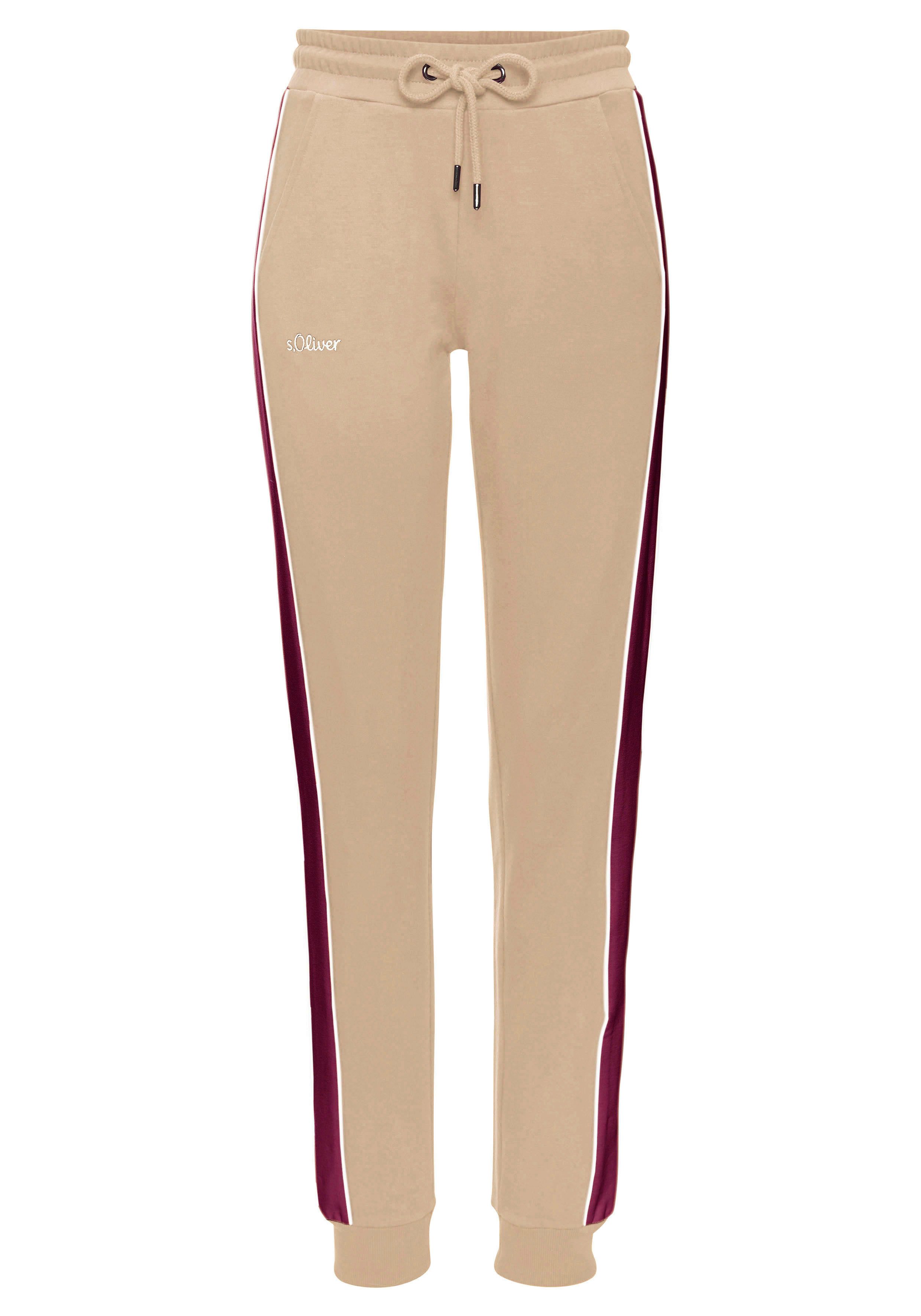 s.Oliver Sweathose mit Seitenstreifen und Pipings, Loungewear günstig online kaufen