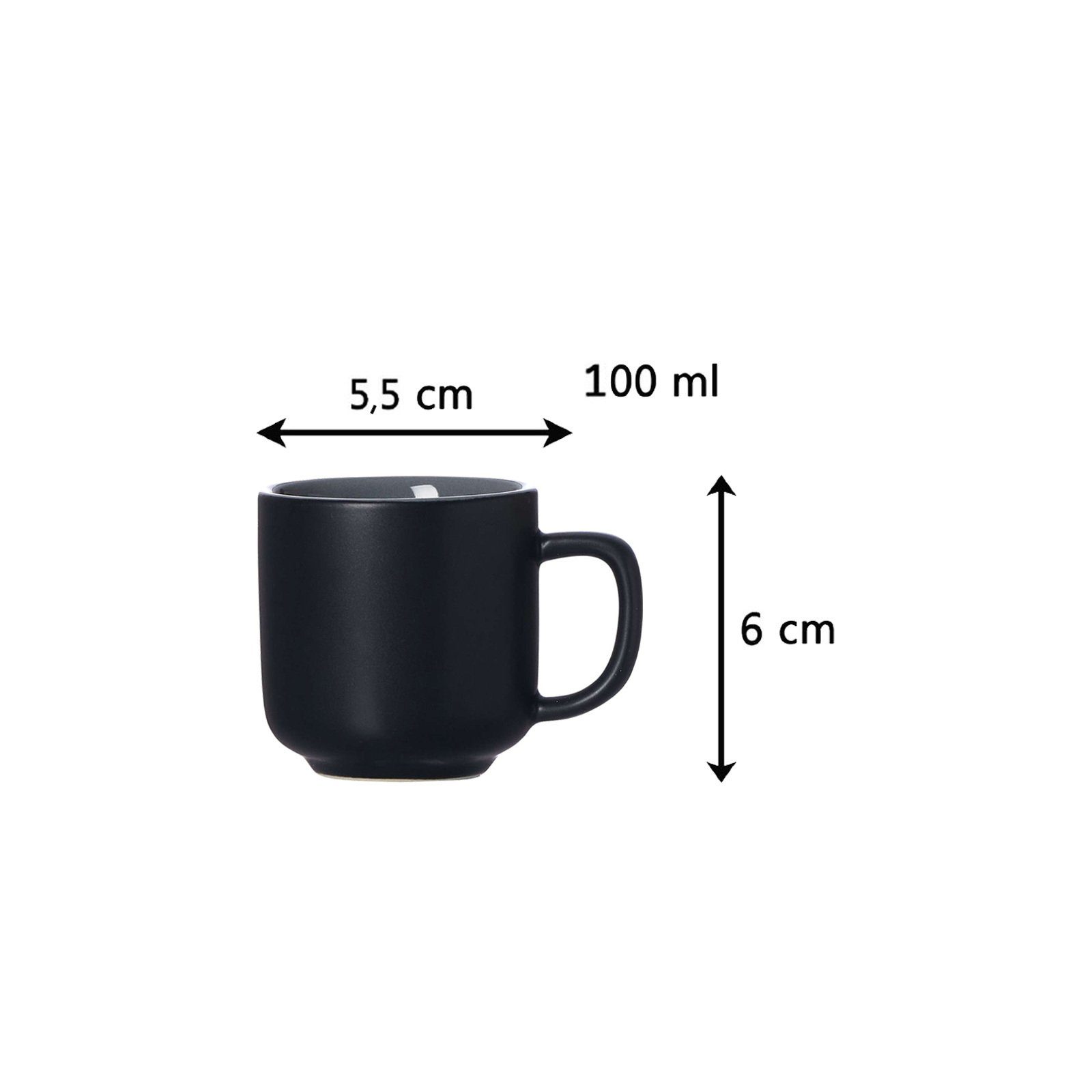 Ritzenhoff & Breker Tasse Jasper Espressotasse mit Untertasse 100 ml, 2-tlg., Keramik – Bild 3 von 5