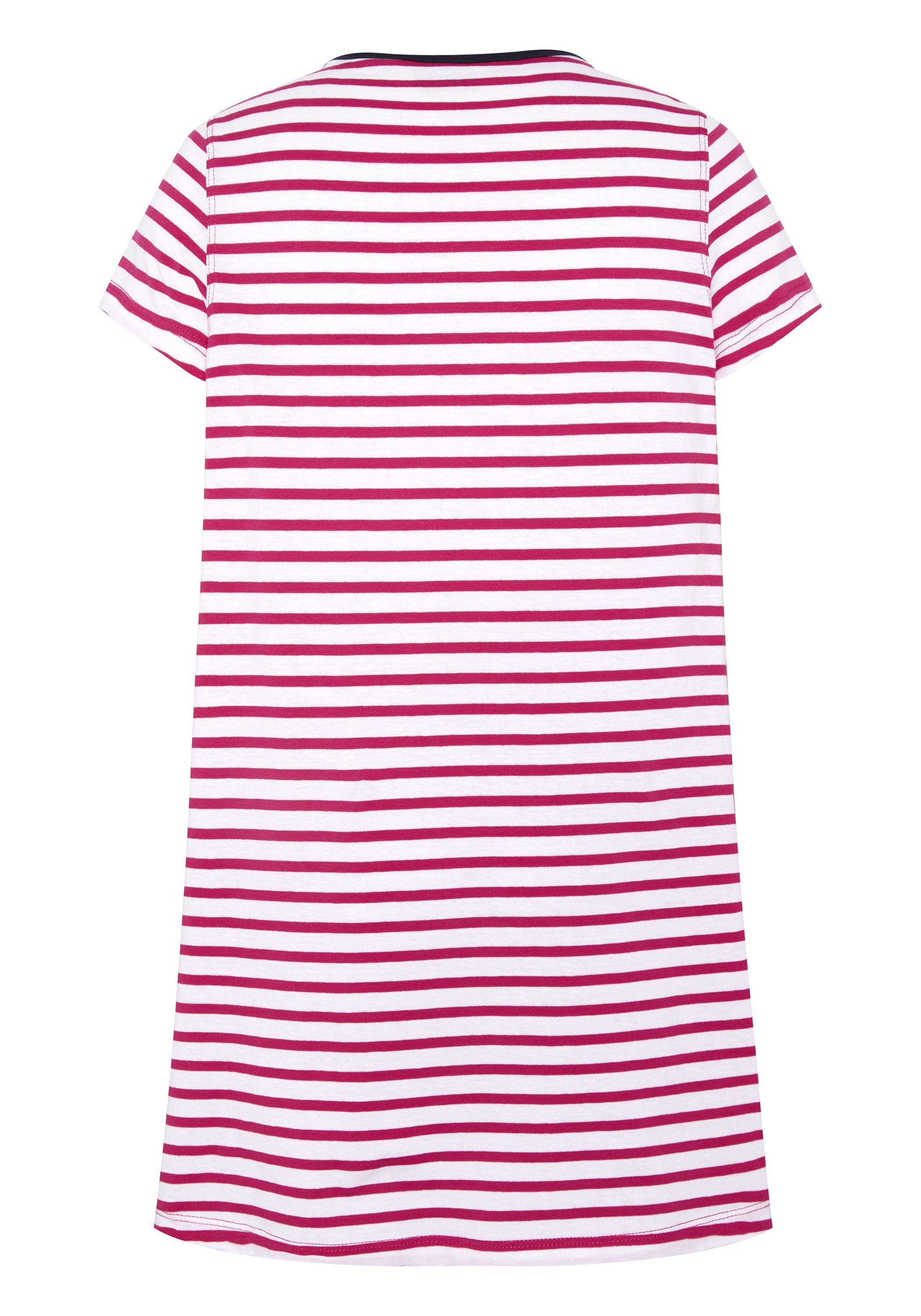 Polo Sylt Jerseykleid im 2910 Pink/White Design Streifen