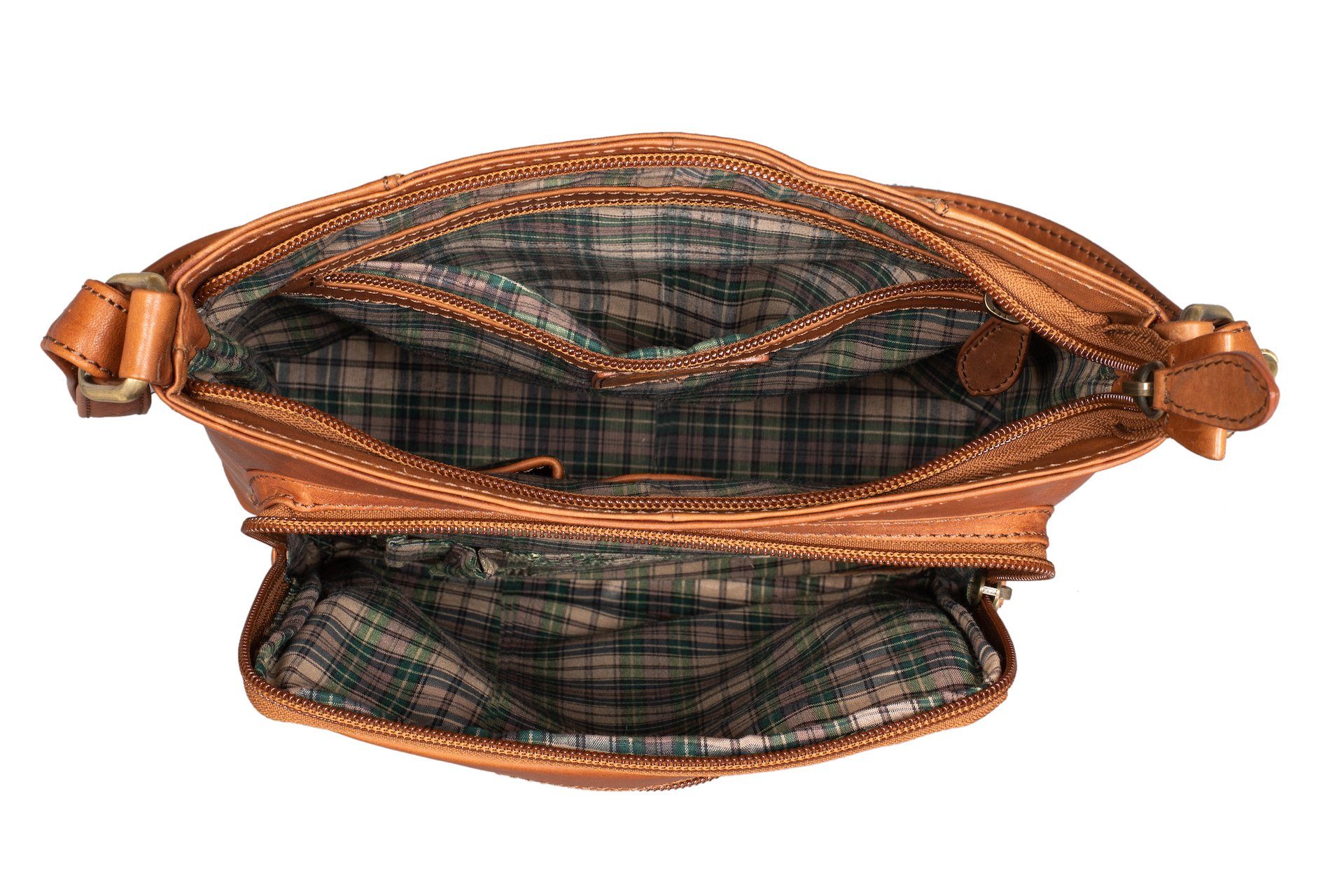 Benthill Umhängetasche Damen Echt Leder Shopper Handtasche Schultertasche Umhängetasche, Schultergurt / Umhängegurt Reißverschlussfach – Bild 4 von 5