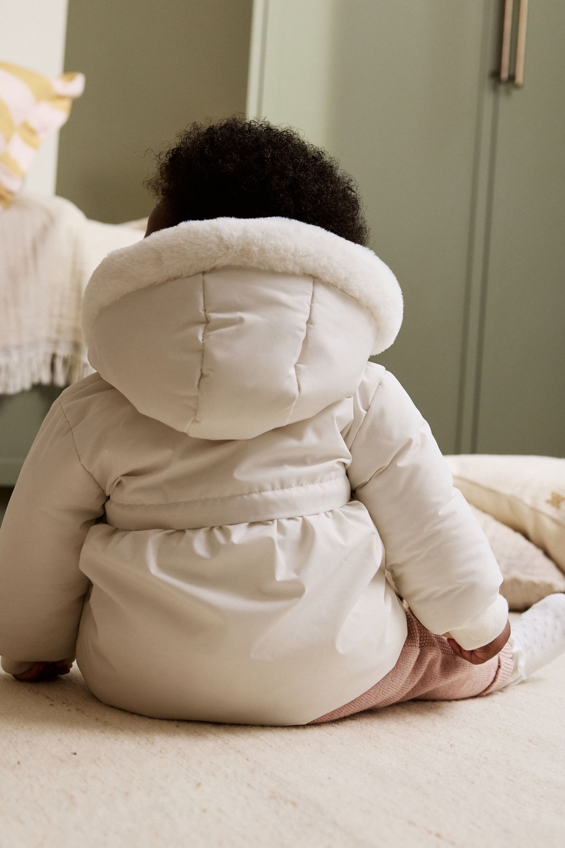 Next Parka Baby Pufferjacke mit Schleife (1-St)