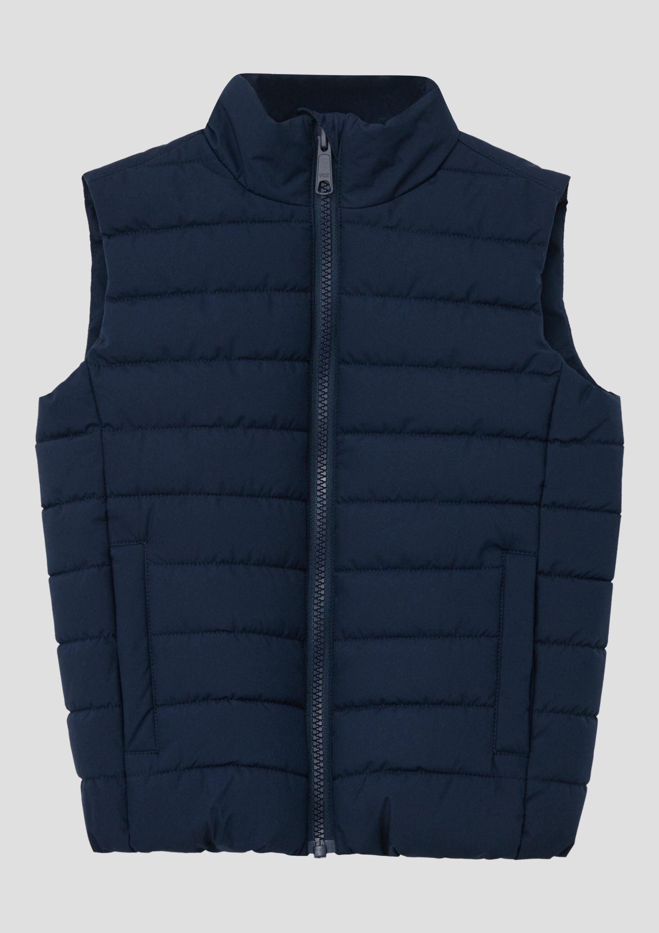 s.Oliver Outdoorjacke Outdoor-Weste Leicht wattierte Weste mit Stehkragen