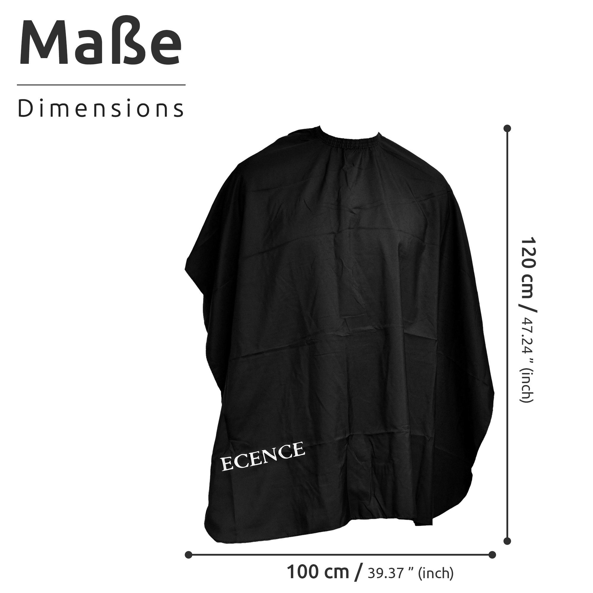 ECENCE Umhängeschürze Friseurumhang Haarschneideumhang Frisierumhang