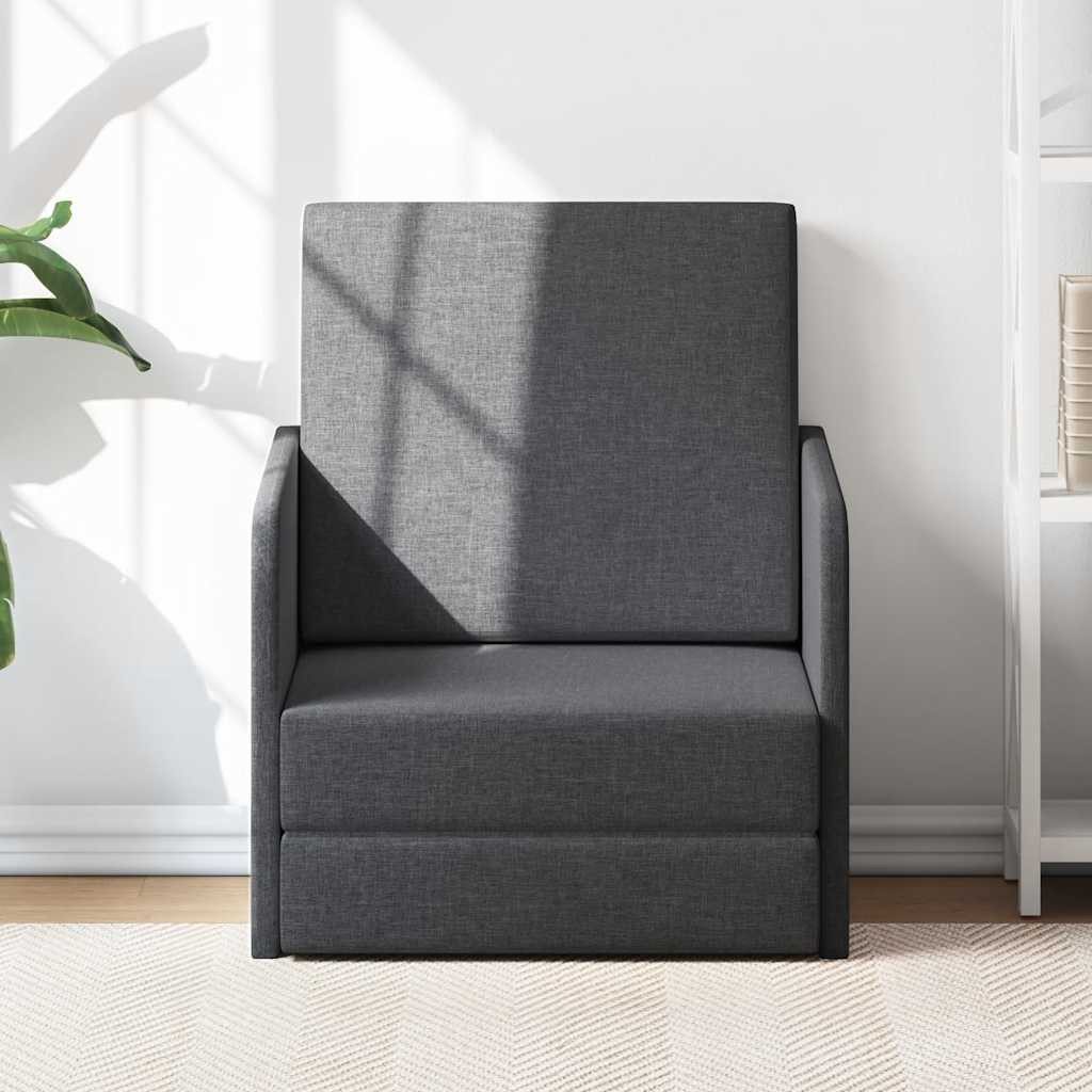 vidaXL Sessel Schlafsessel Ausziehbar Dunkelgrau Stoff (1-St)